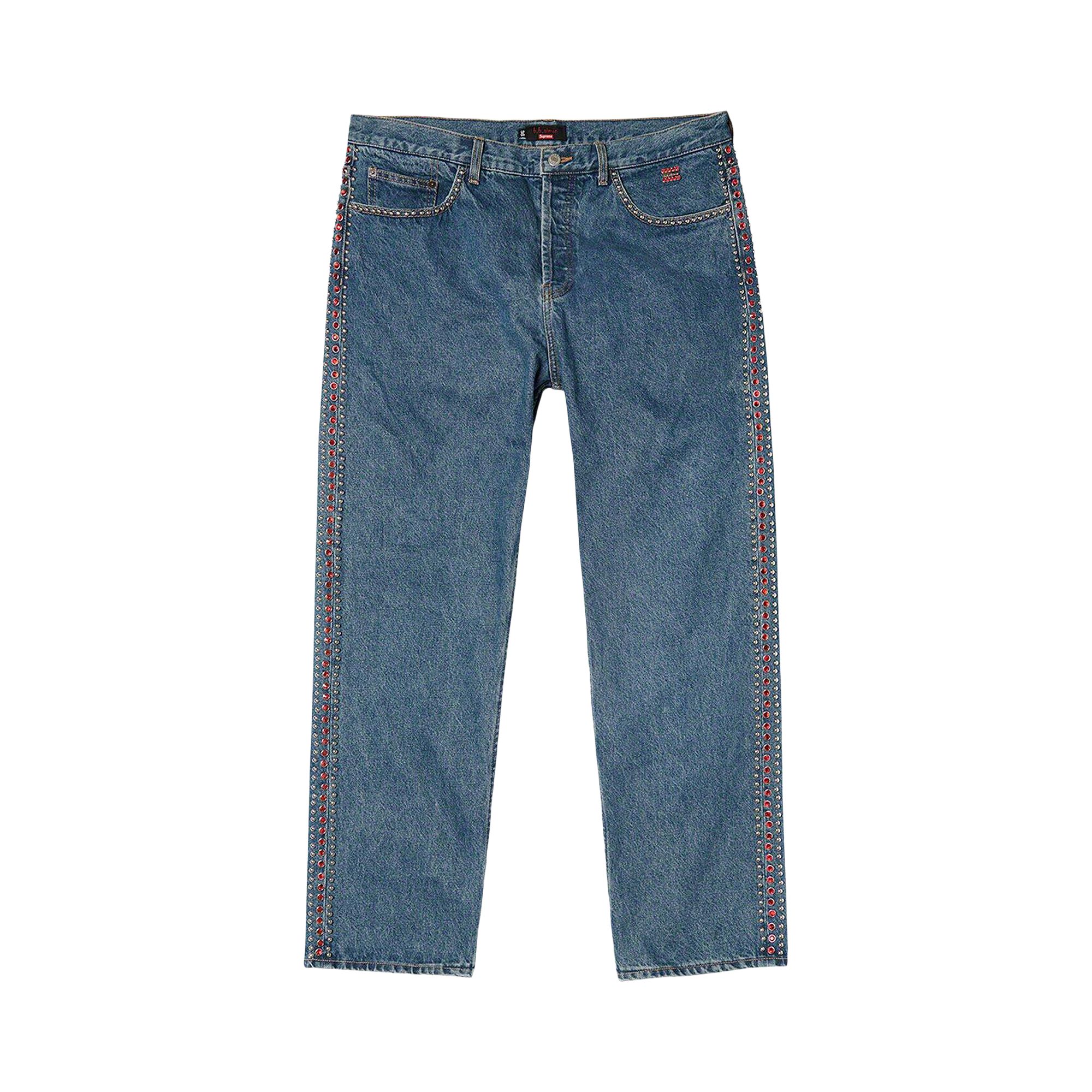 Pre-owned Supreme X B.b. Simon Studded Regular Jean 'blue'