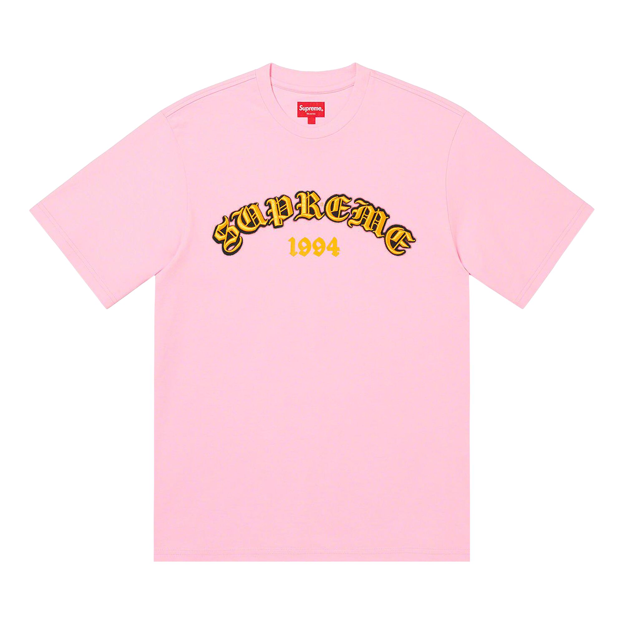 Pre-owned Supreme Old English Glow Short-sleeve Top 'pale Pink' | Men's Size L