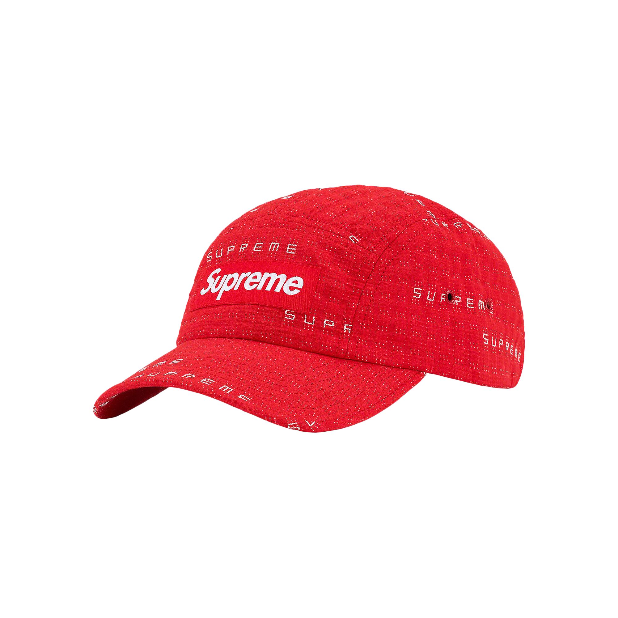 Pre-owned Supreme Stitch Jacquard Camp Cap 'red' | Men's Size Onesize