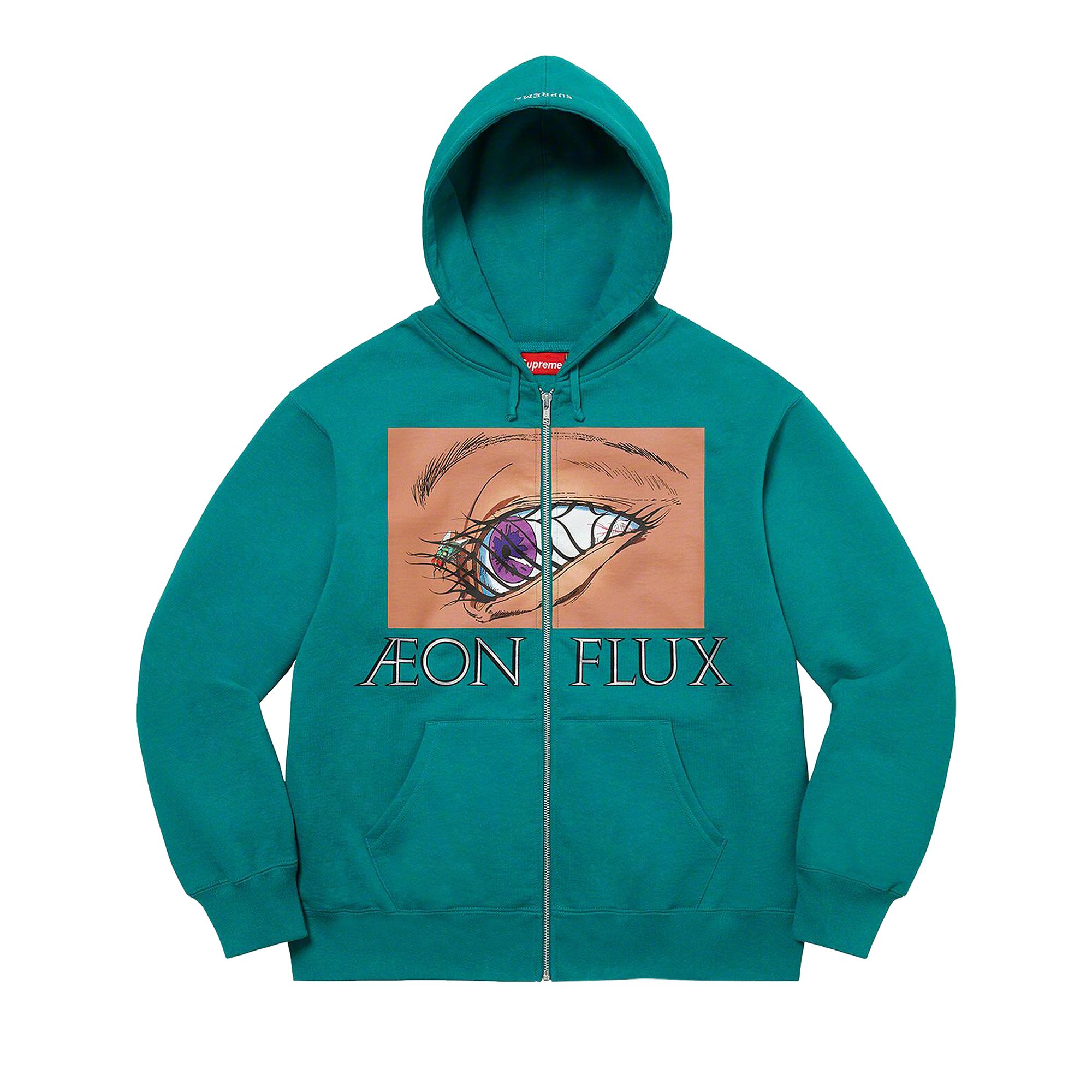 Pre-owned Supreme Aeon Flux Zip Up Hooded Sweatshirt 'teal' | Men's Size M