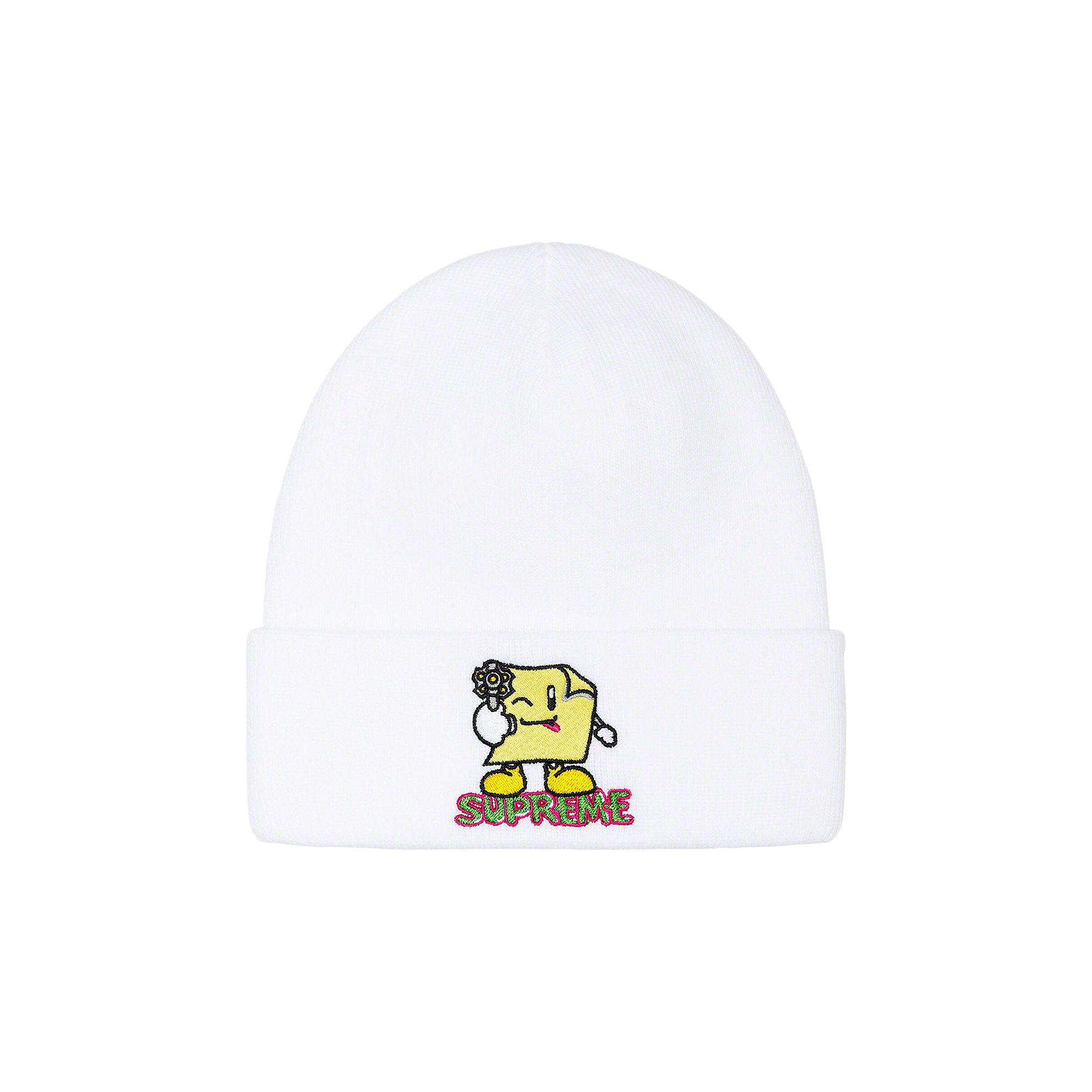 Pre-owned Supreme Sticky Note Beanie 'white'