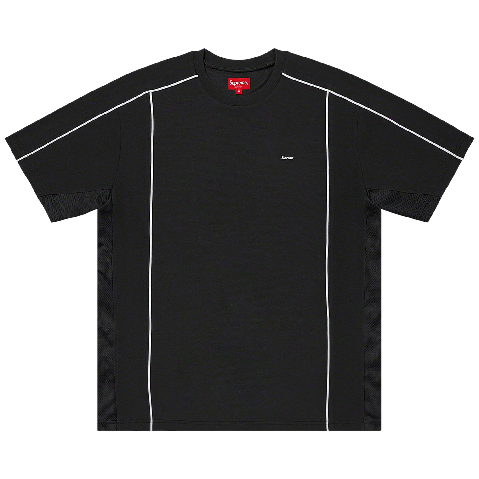 Pre-owned Supreme Mesh Panel Short-sleeve Top 'black' | Men's Size L