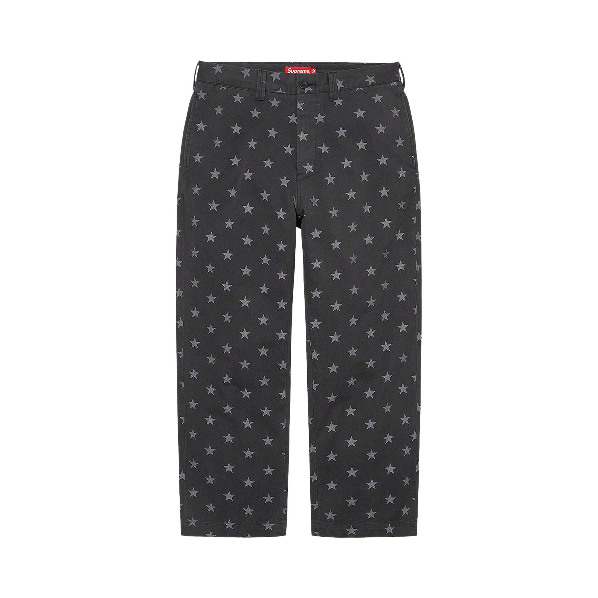 Pre-owned Supreme Chino Pant 'grey Stars' | Men's Size 32