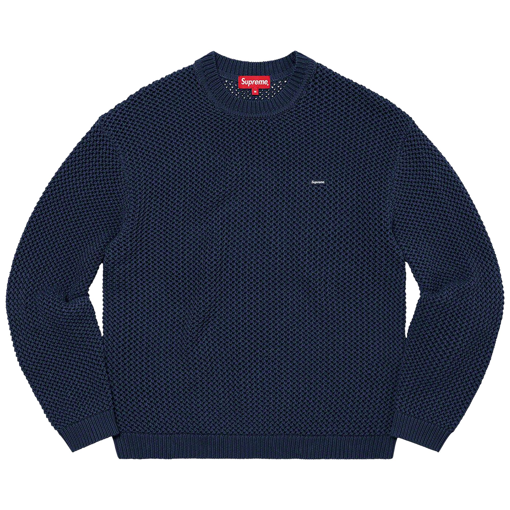 Pre-owned Supreme Open Knit Smallbox Sweater 'navy' | Blue | Men's Size M