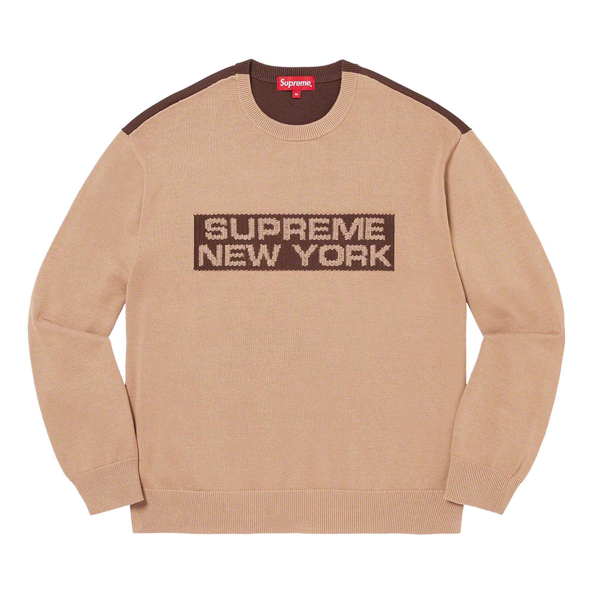 Pre-owned Supreme 2-tone Sweater 'light Brown' | Men's Size L