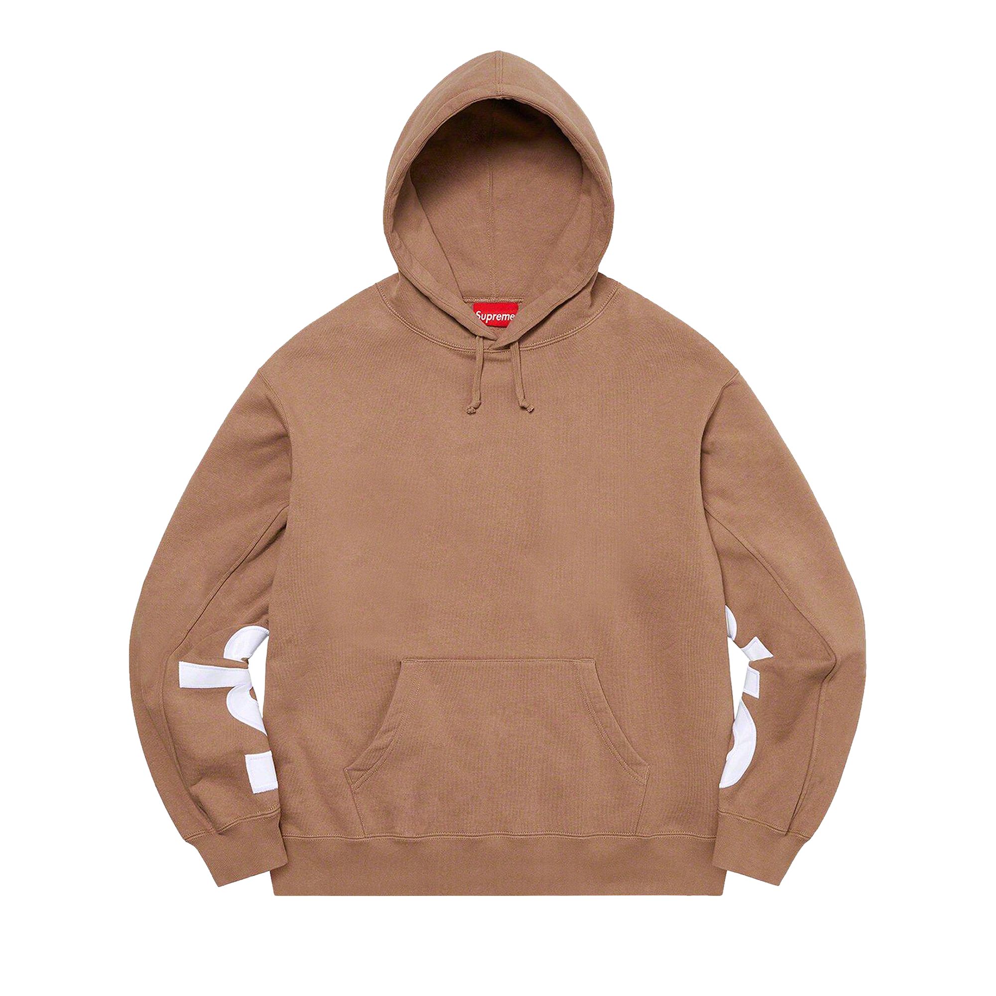 Pre-owned Supreme Cropped Panels Hooded Sweatshirt 'light Brown'