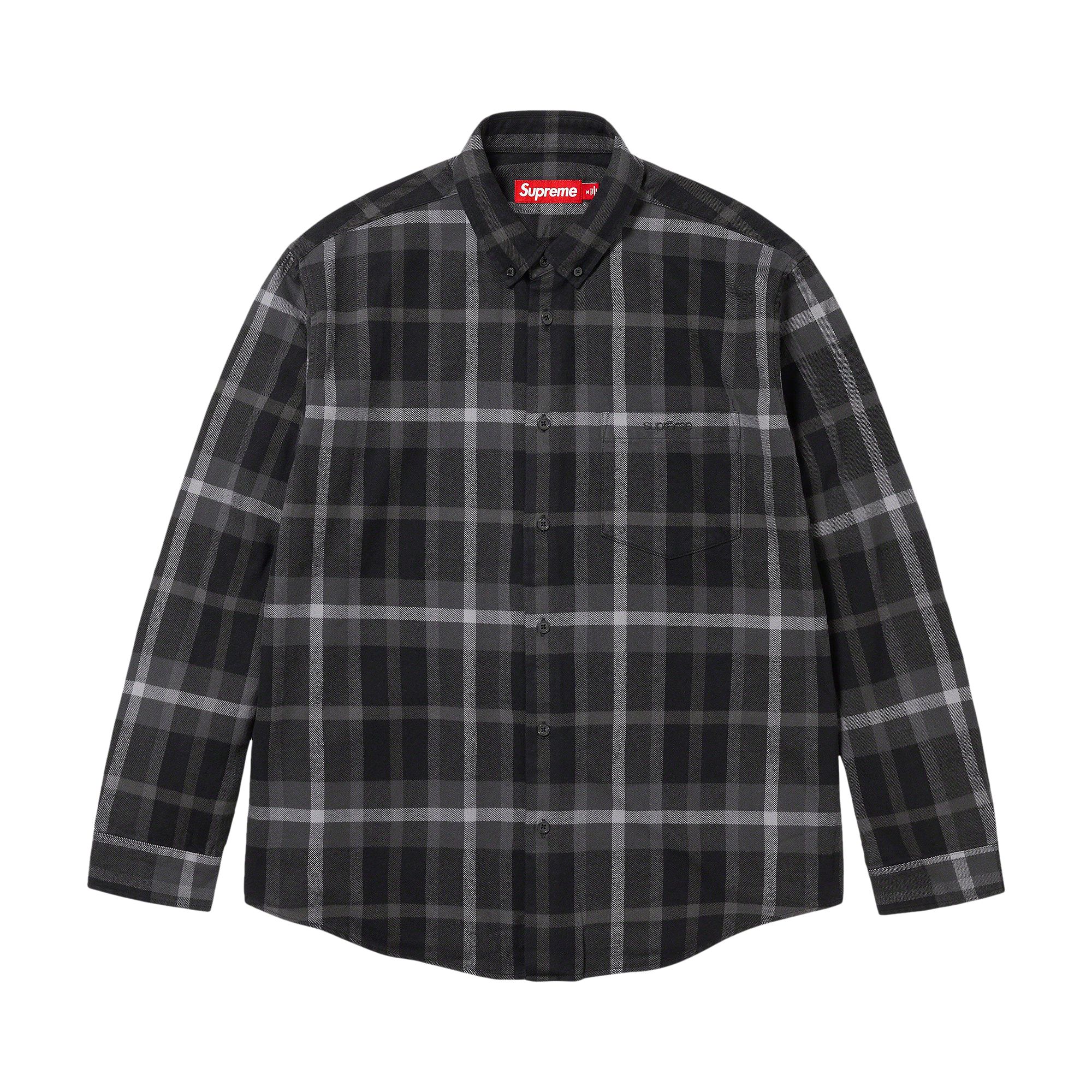 Supreme Plaid Flannel Shirt 'Black' | Men's Size L