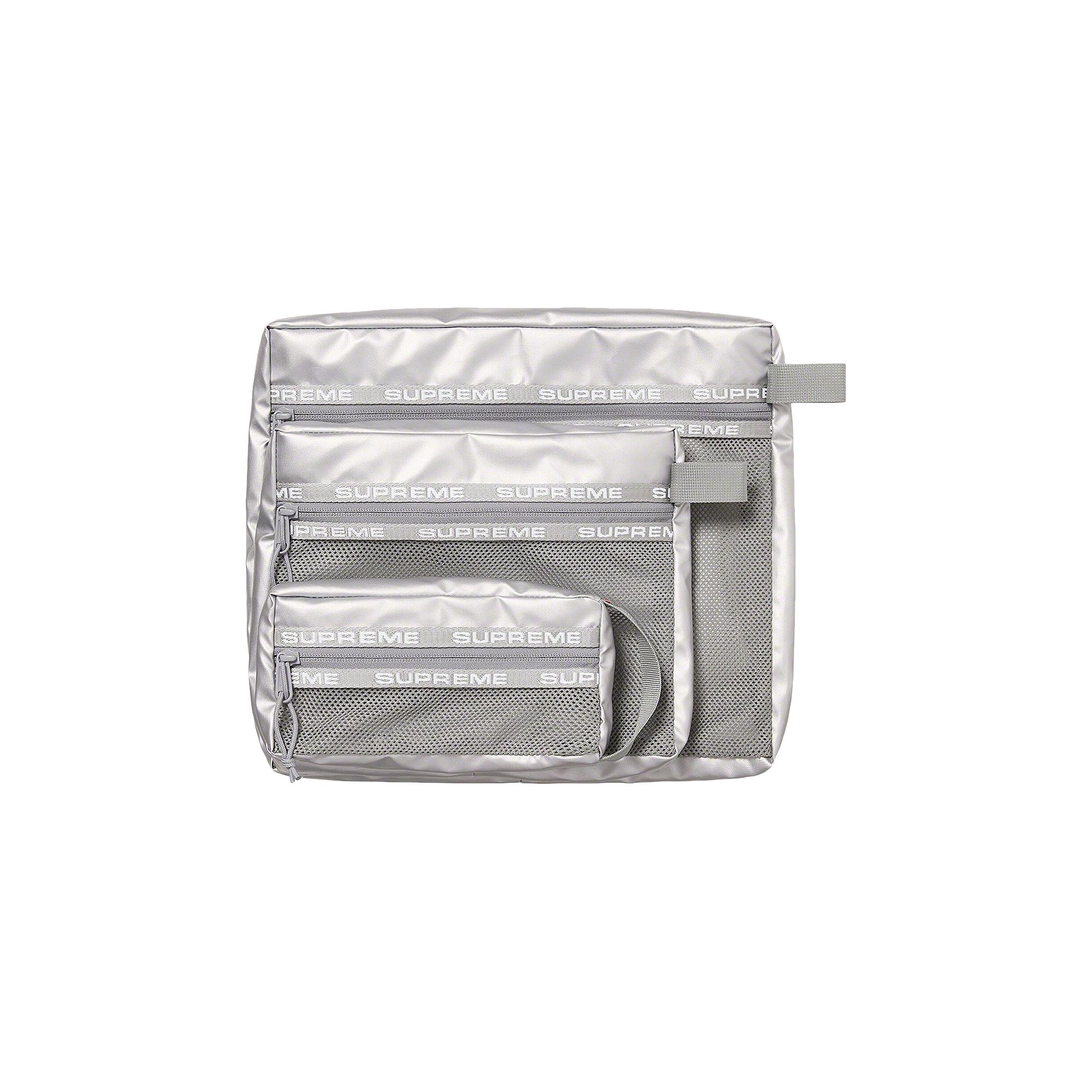 Pre-owned Supreme Organizer Pouch Set 'silver'