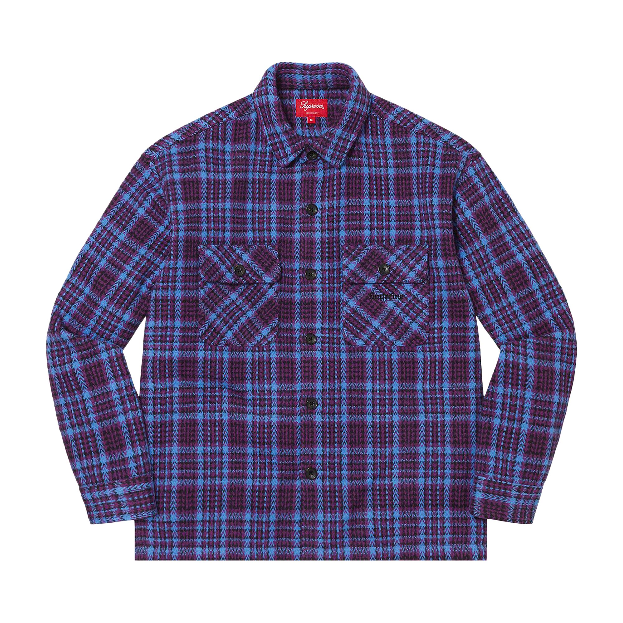 Pre-owned Supreme Heavy Flannel Shirt 'dark Plum' | Purple | Men's Size M