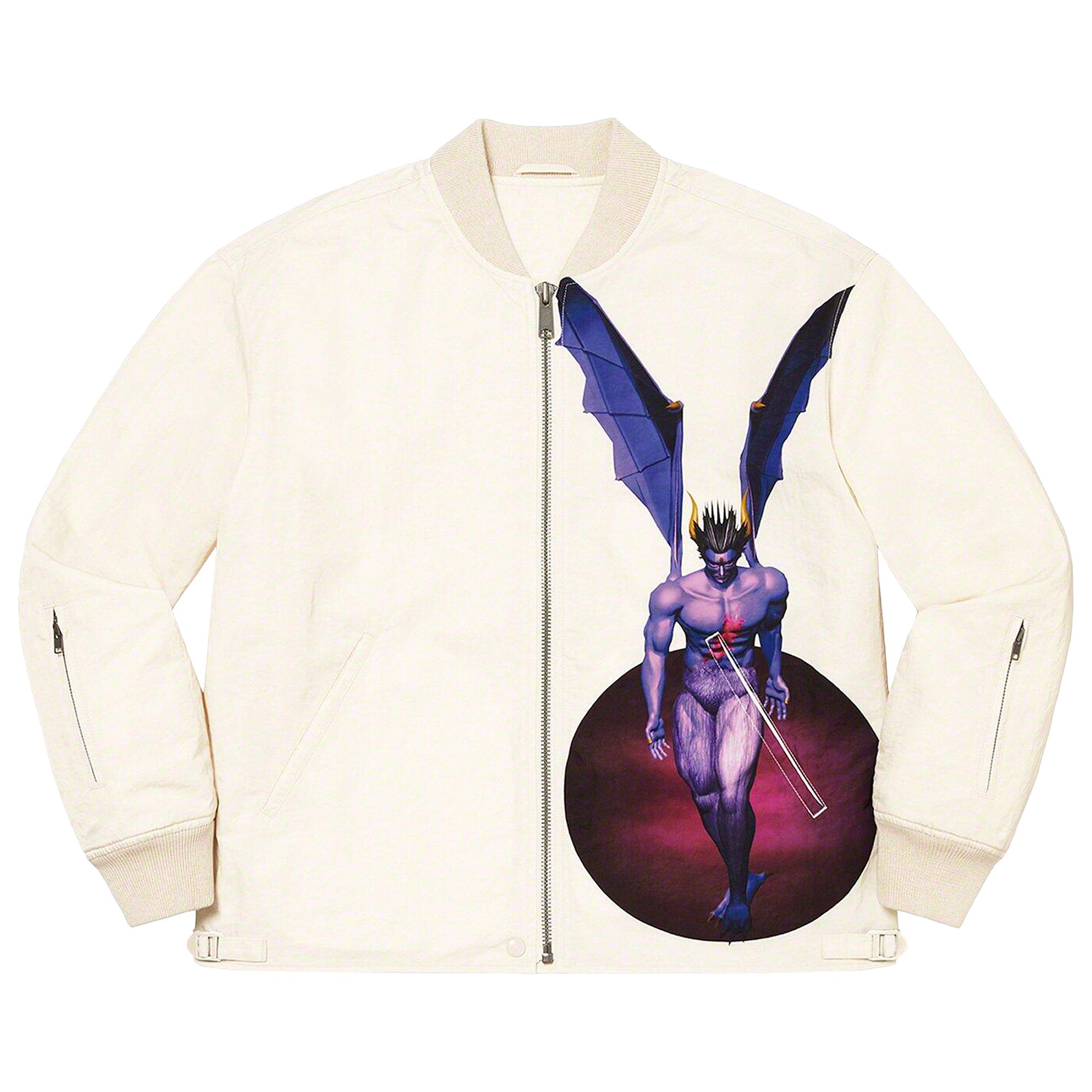 Pre-owned Supreme X Yohji Yamamoto X Tekken Nylon Bomber Jacket 'natural' In Cream