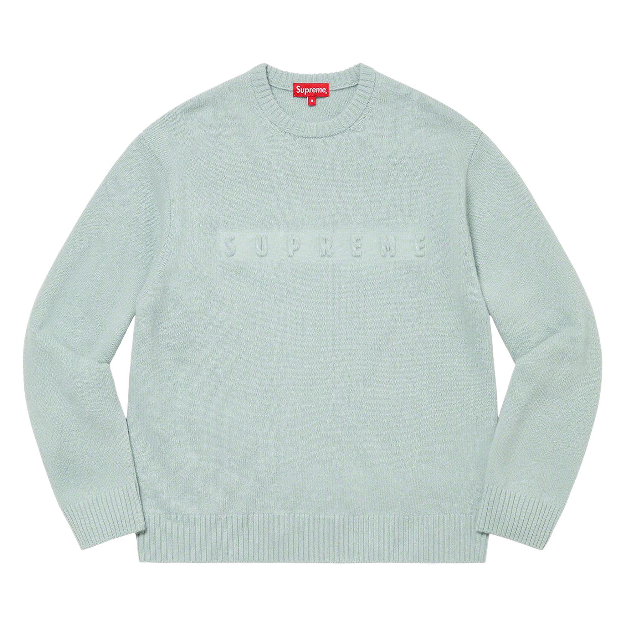 Pre-owned Supreme Embossed Sweater 'light Blue'