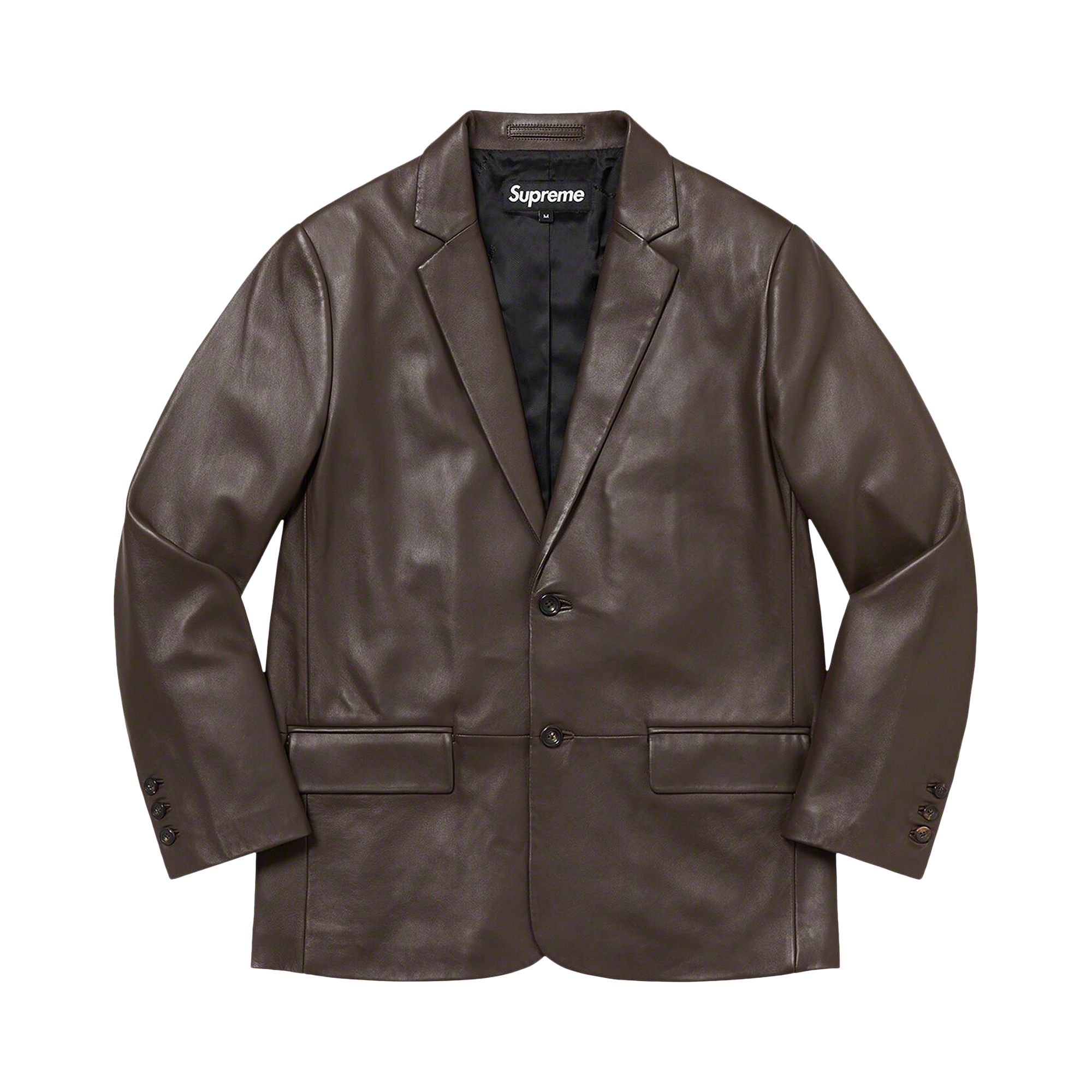 Pre-owned Supreme Leather Blazer 'brown' | Men's Size L
