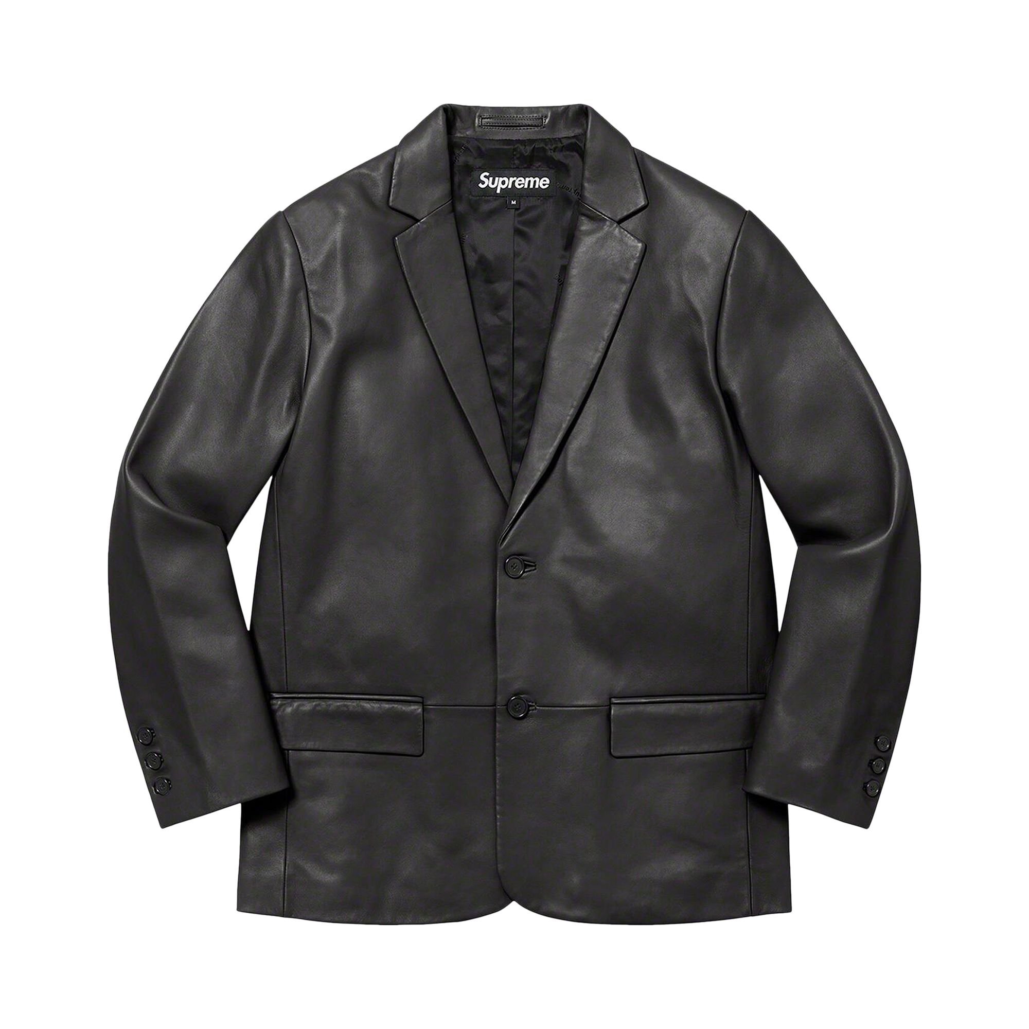 Pre-owned Supreme Leather Blazer 'black' | Men's Size M