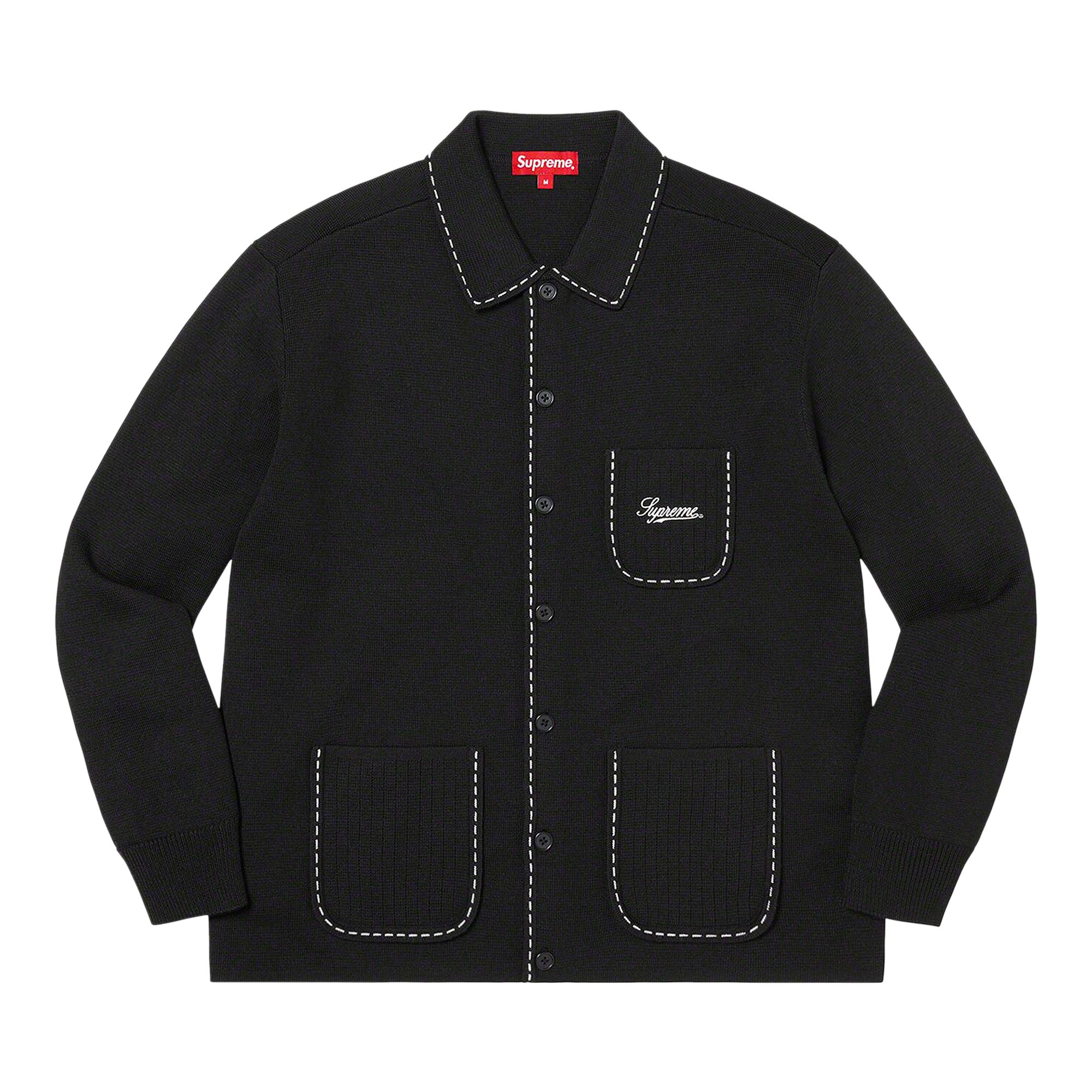Pre-owned Supreme Contrast Stitch Button Up 'black' | Men's Size Xl