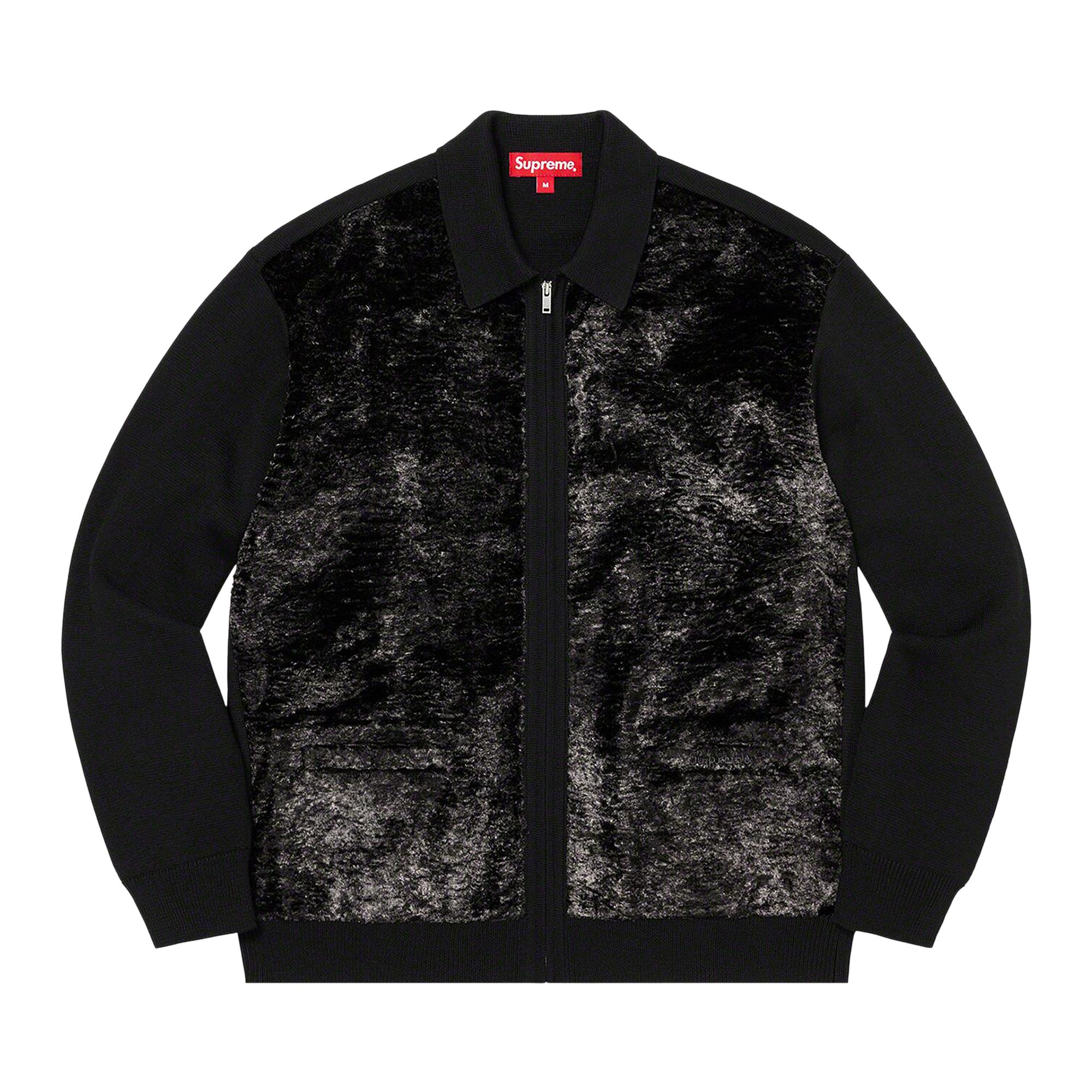 Pre-owned Supreme Faux Fur Zip Up Cardigan 'black' | Men's Size S