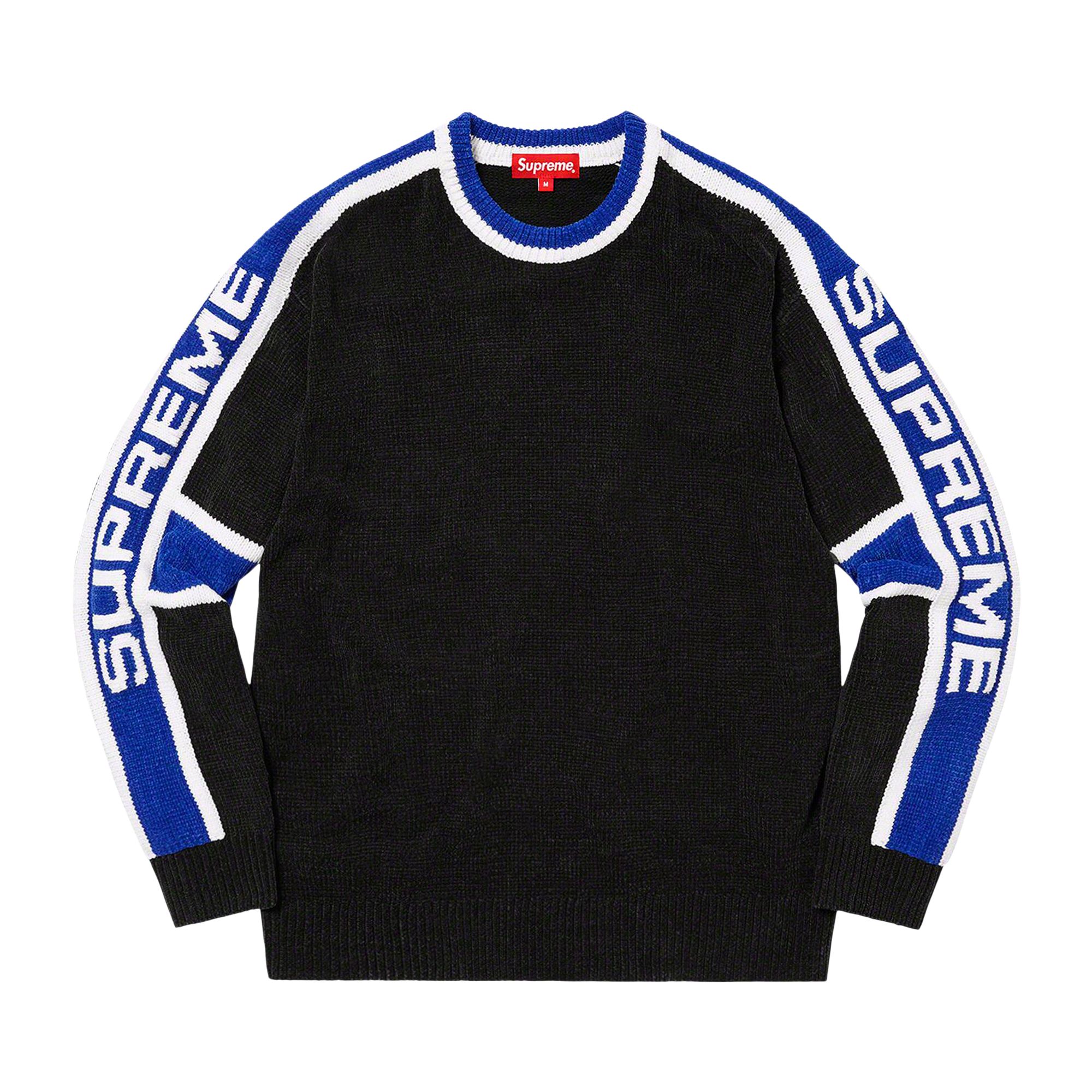 Pre-owned Supreme Stripe Chenille Sweater 'black' | Men's Size S