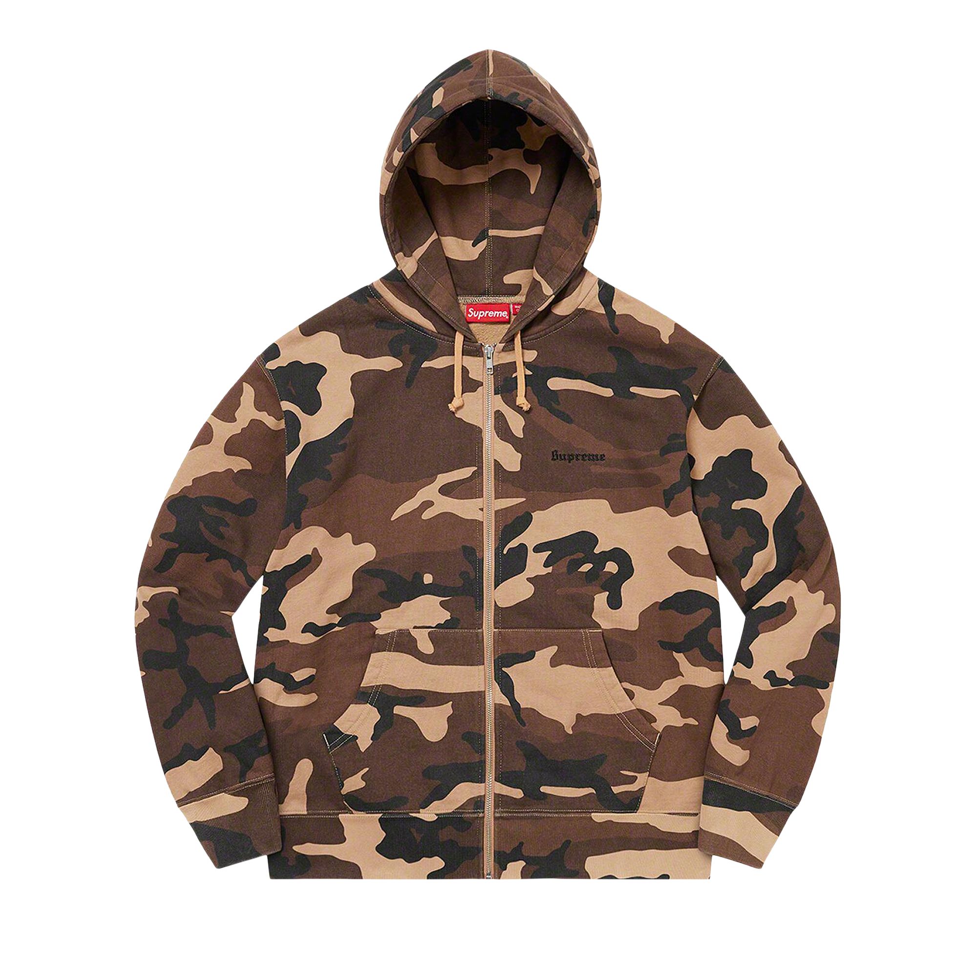 Pre-owned Supreme Lakshmi Zip Up Hooded Sweatshirt 'brown Camo' | Men's Size Xl