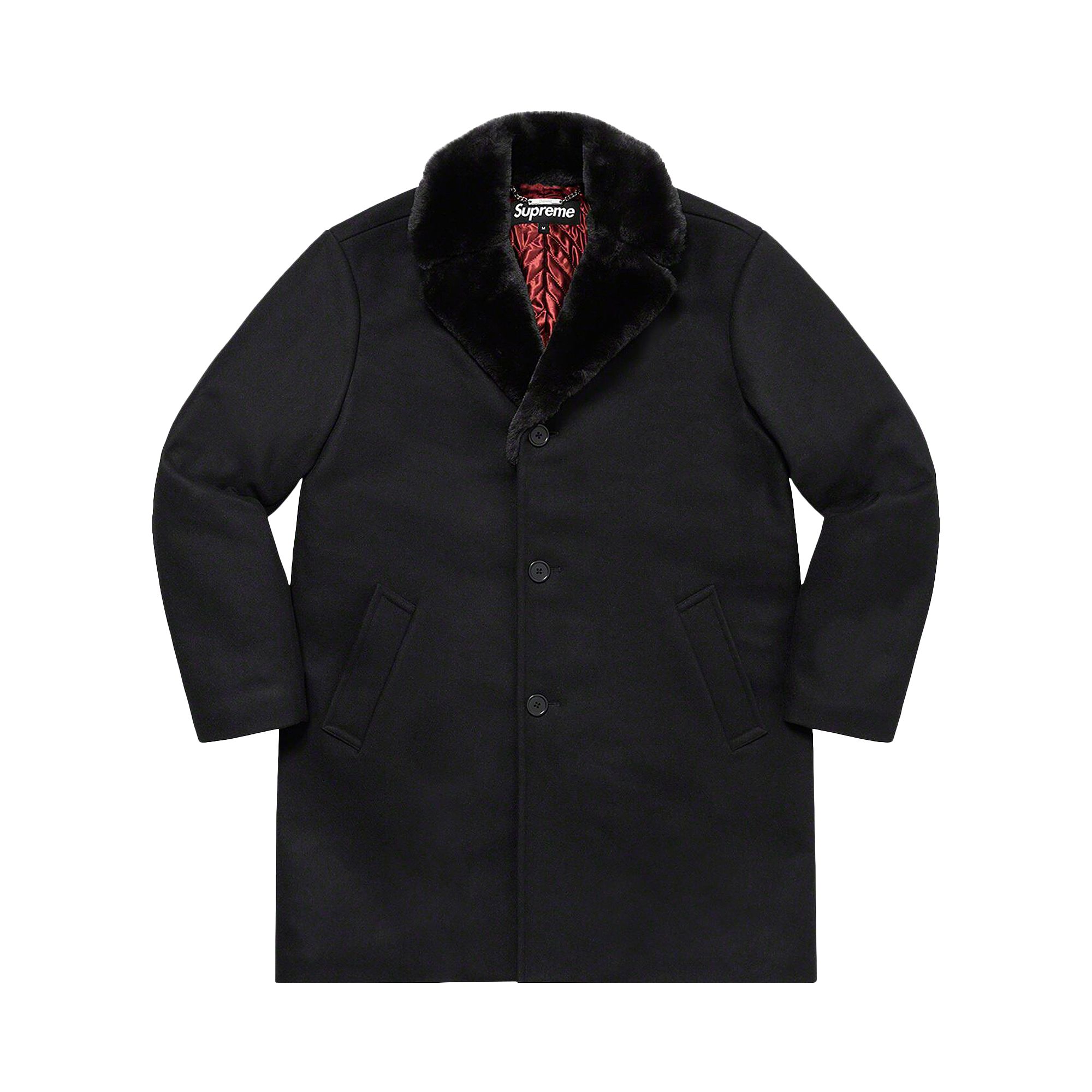 Pre-owned Supreme Fur Collar Car Coat 'black' | Men's Size L