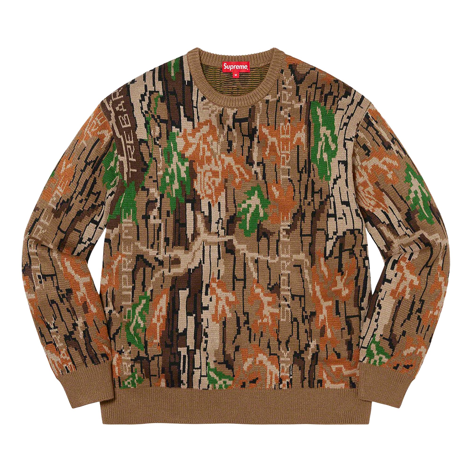 Pre-owned Supreme Trebark Camo Sweater 'brown' | Men's Size L