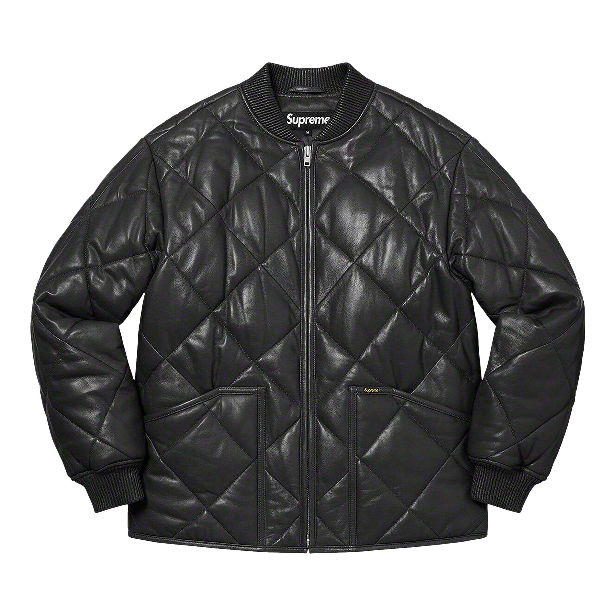 Pre-owned Supreme Quilted Leather Work Jacket 'black' | Men's Size M