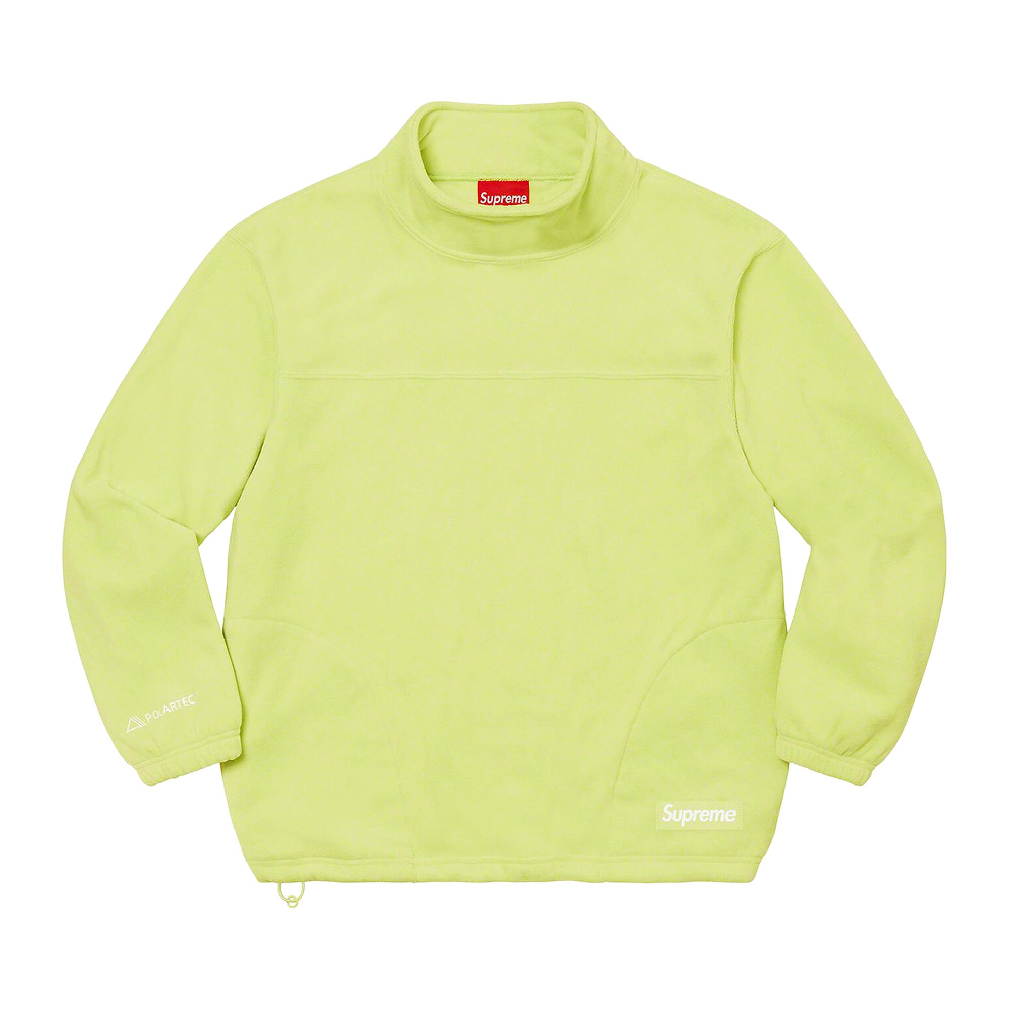 Pre-owned Supreme X Polartec Mock Neck Pullover 'lime' | Green | Men's Size M