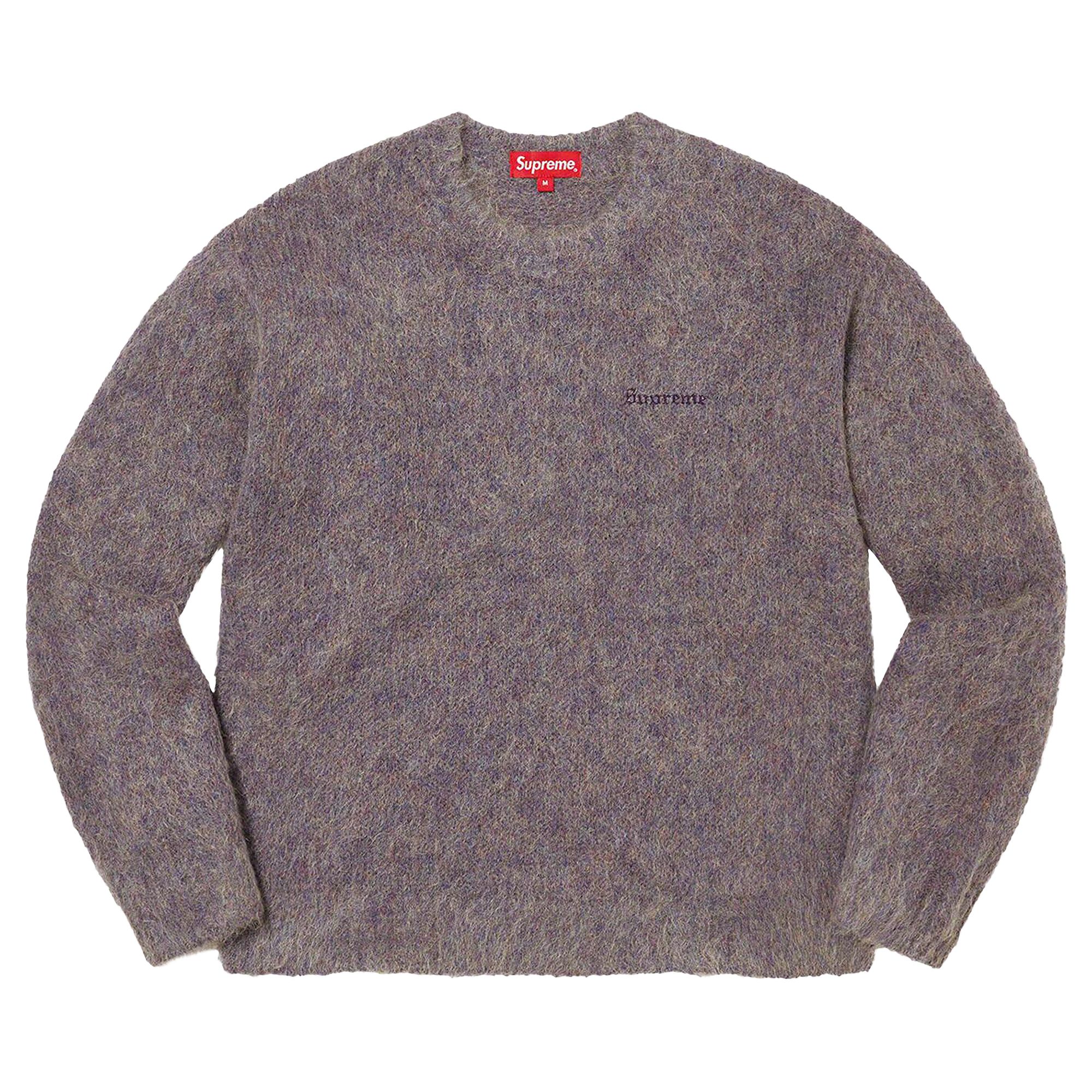 Pre-owned Supreme Mohair Sweater 'purple Melange' | Men's Size S