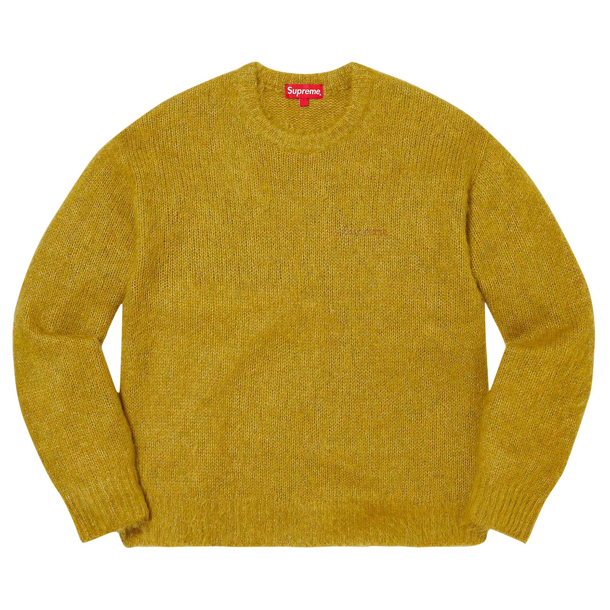 Pre-owned Supreme Mohair Sweater 'acid' | Yellow | Men's Size L