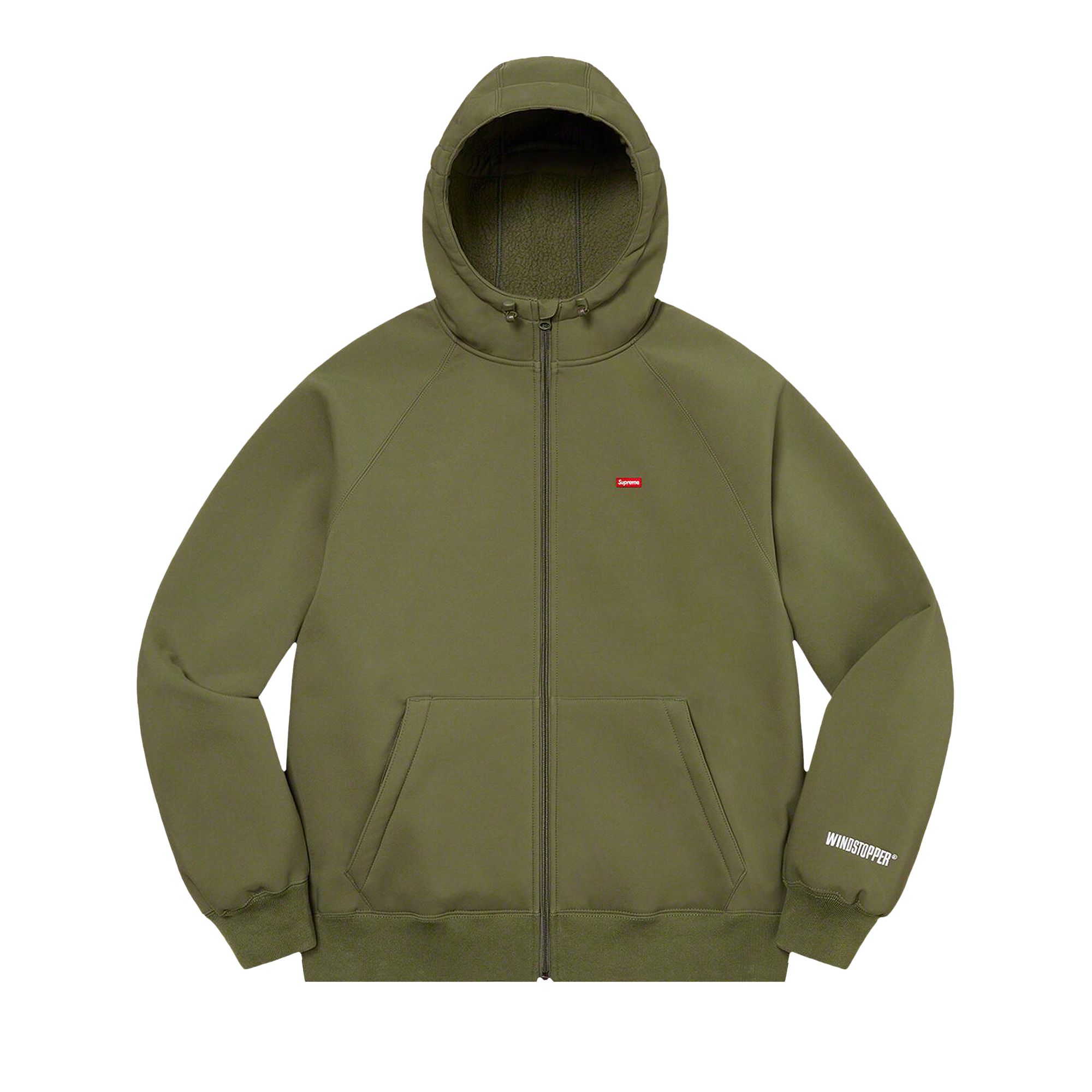 Supreme x WINDSTOPPER Zip Up Hooded Sweatshirt 'Dark Olive' | Green | Men's Size S