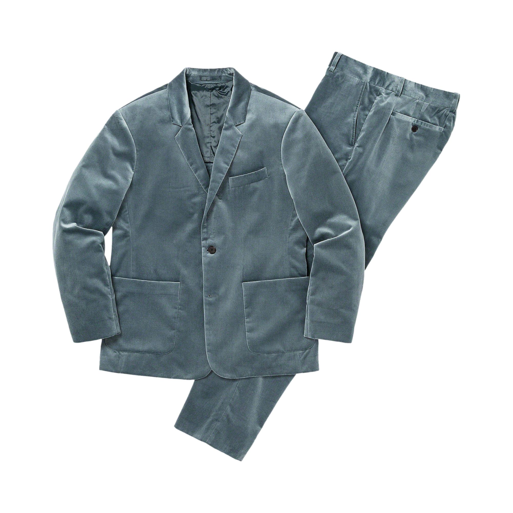 Pre-owned Supreme Velvet Suit 'slate' | Blue | Men's Size Xl