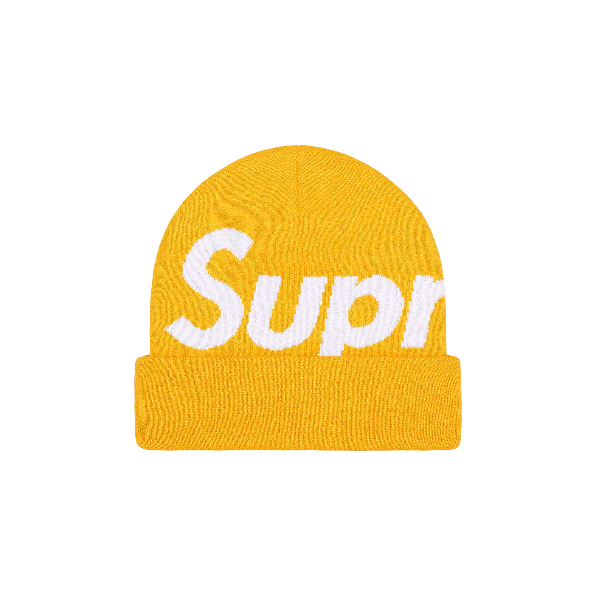 Pre-owned Supreme Big Logo Beanie 'gold'