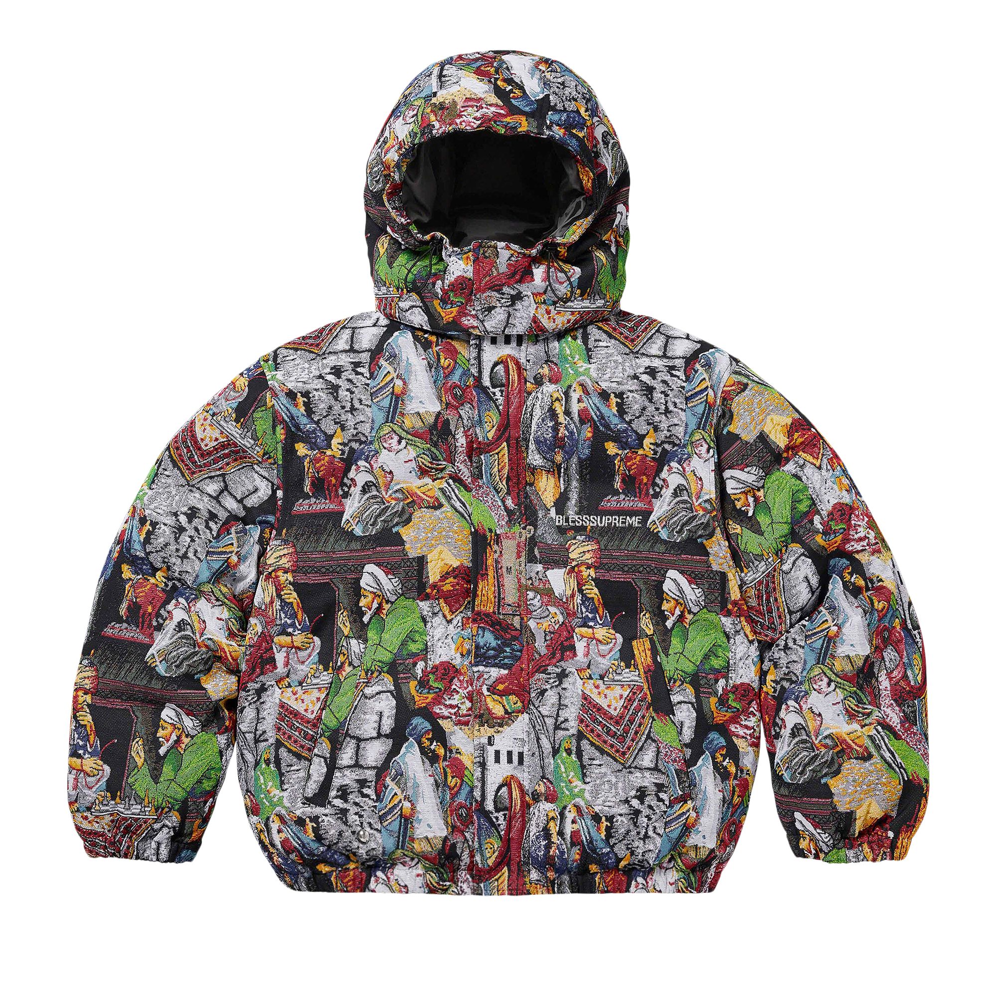 Pre-owned Supreme X Bless Tapestry Down Puffer Jacket 'multicolor' In Multi-color