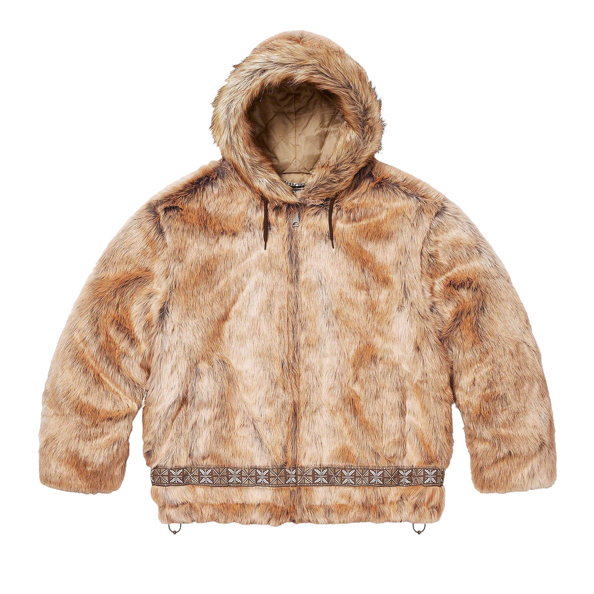 Supreme Faux Fur Parka 'Brown' | Men's Size M