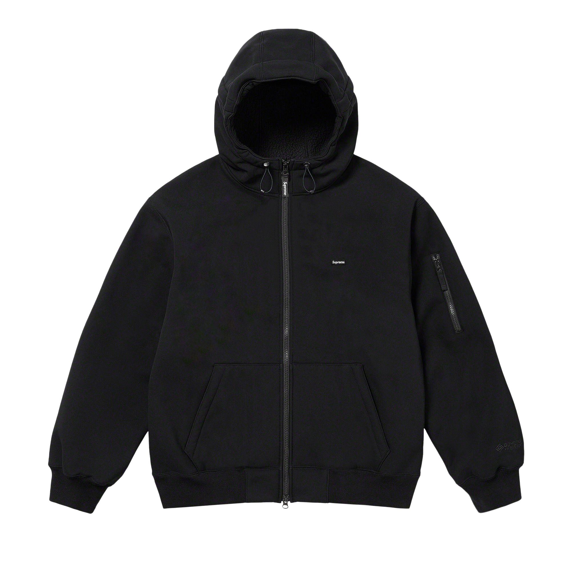 Pre-owned Supreme Windstopper Zip Up Hooded Sweatshirt 'black'