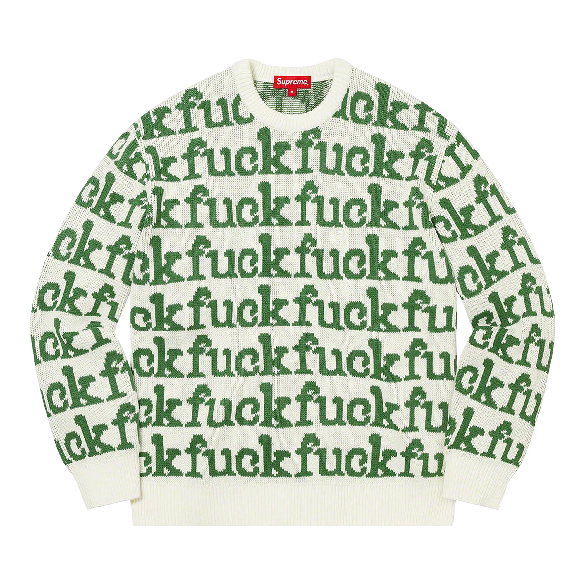 Pre-owned Supreme Fuck Sweater 'white' | Men's Size L