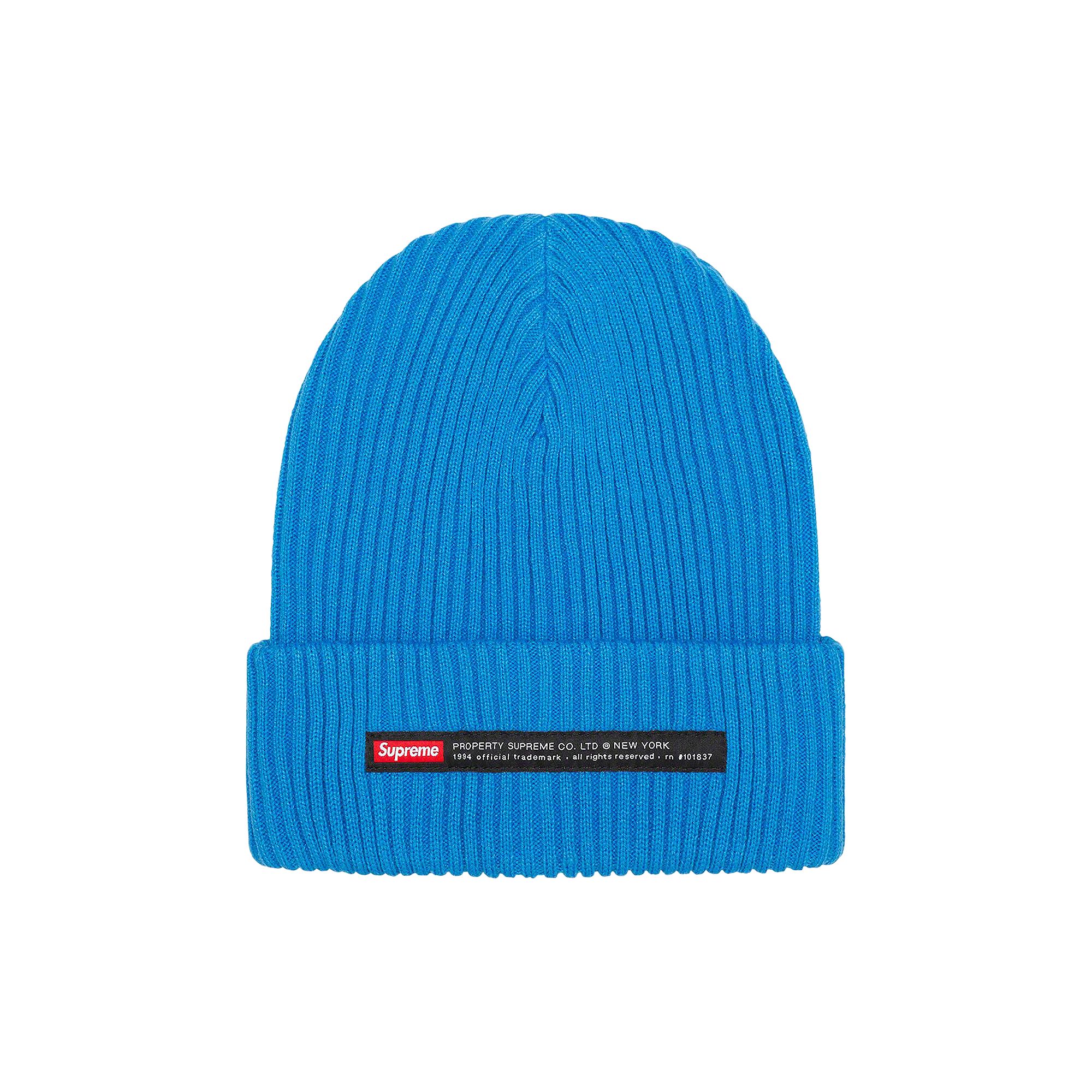 Pre-owned Supreme Property Label Beanie 'bright Blue'