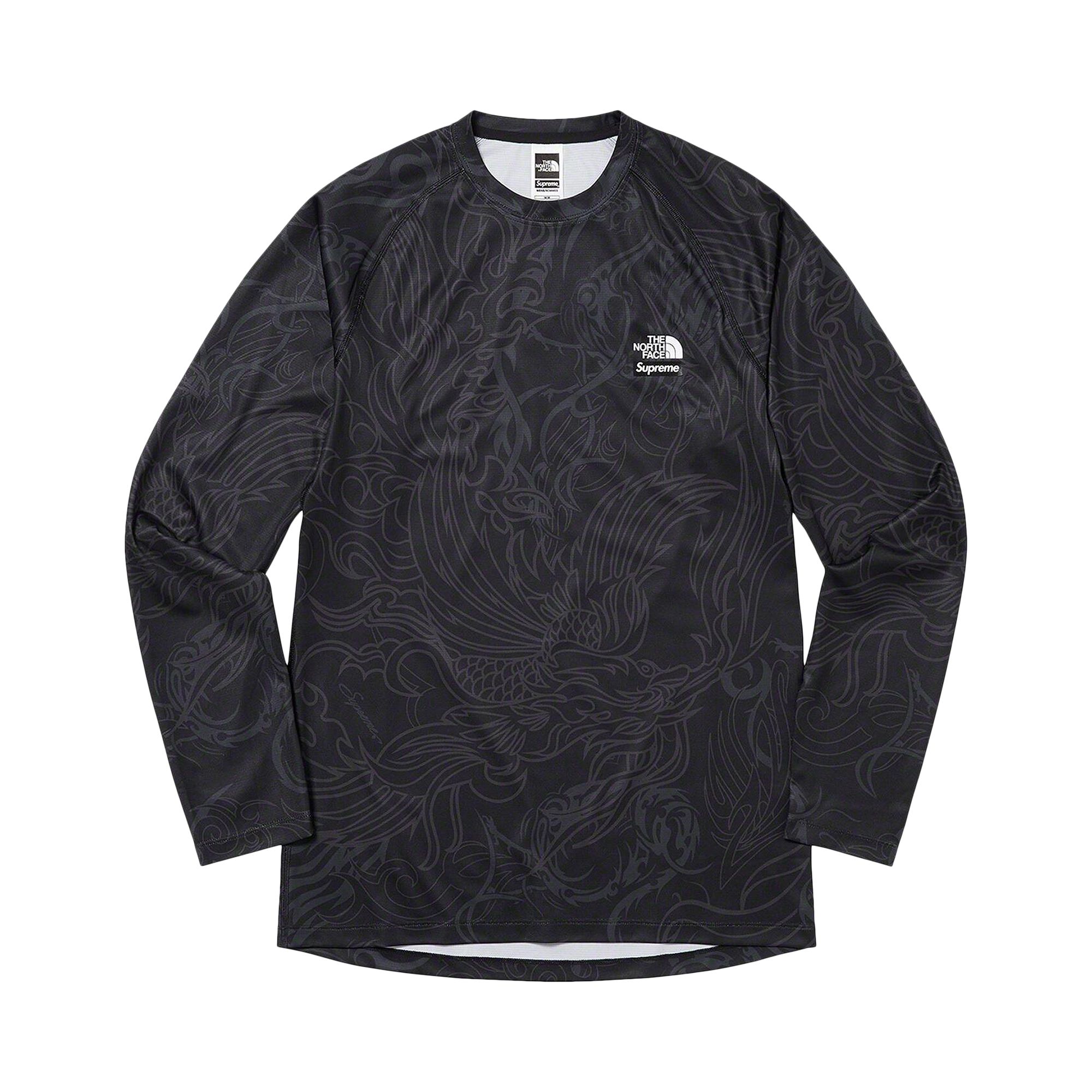 Supreme x The North Face Base Layer Long-Sleeve Top 'Black Dragon' | Men's Size M