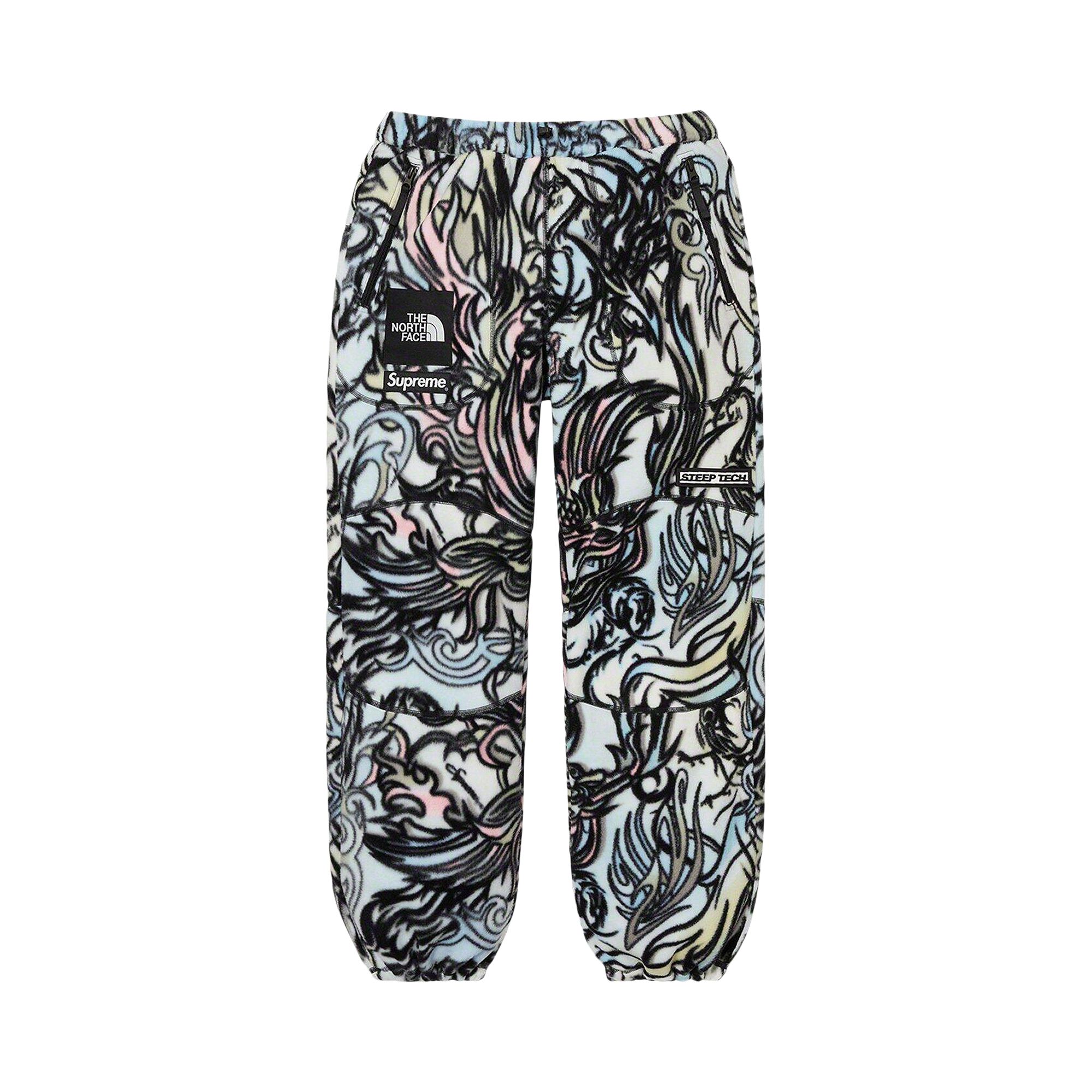 Pre-owned Supreme X The North Face Steep Tech Pant 'multicolor Dragon' In Multi-color