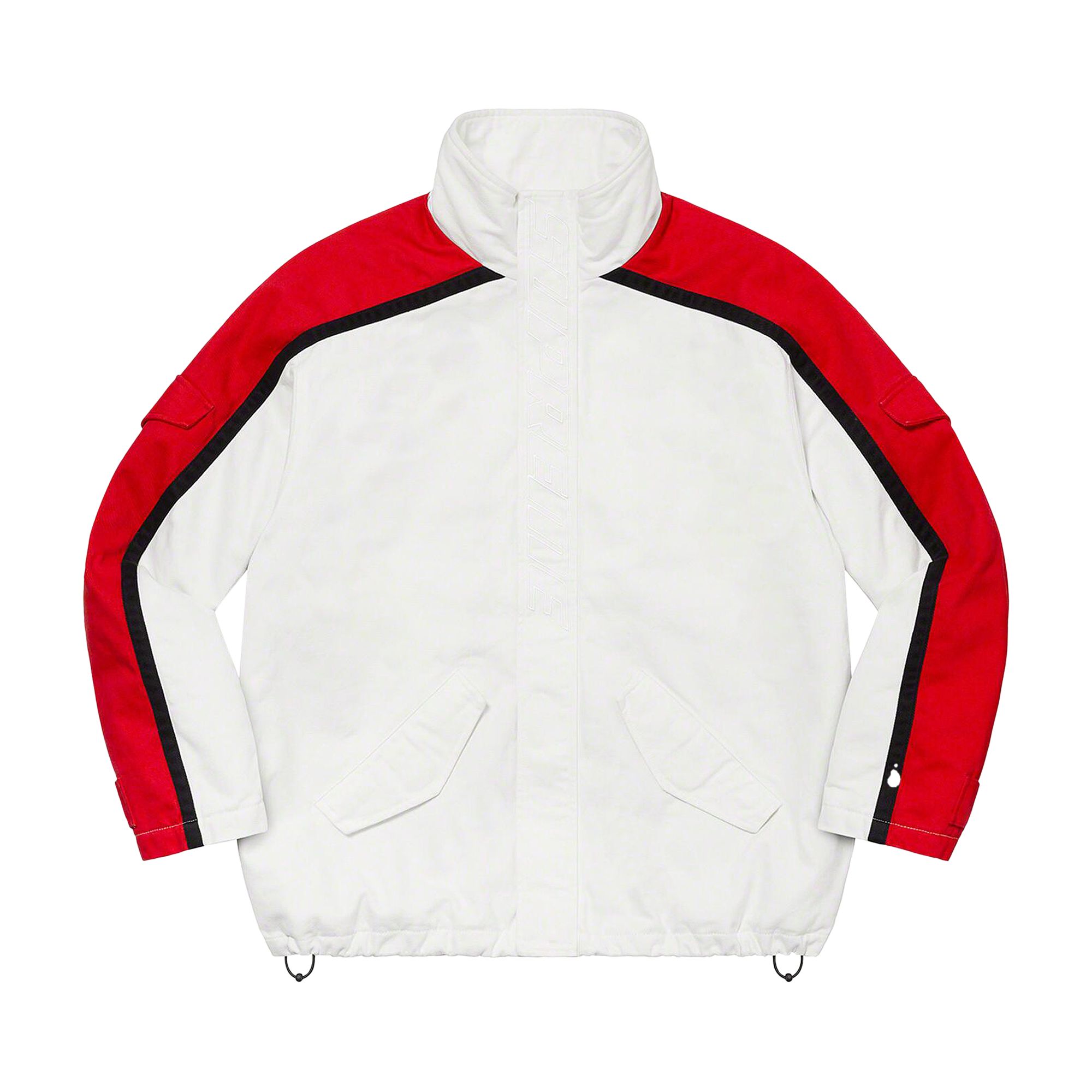 Supreme Brushed Twill Zip Jacket 'White' | Men's Size M