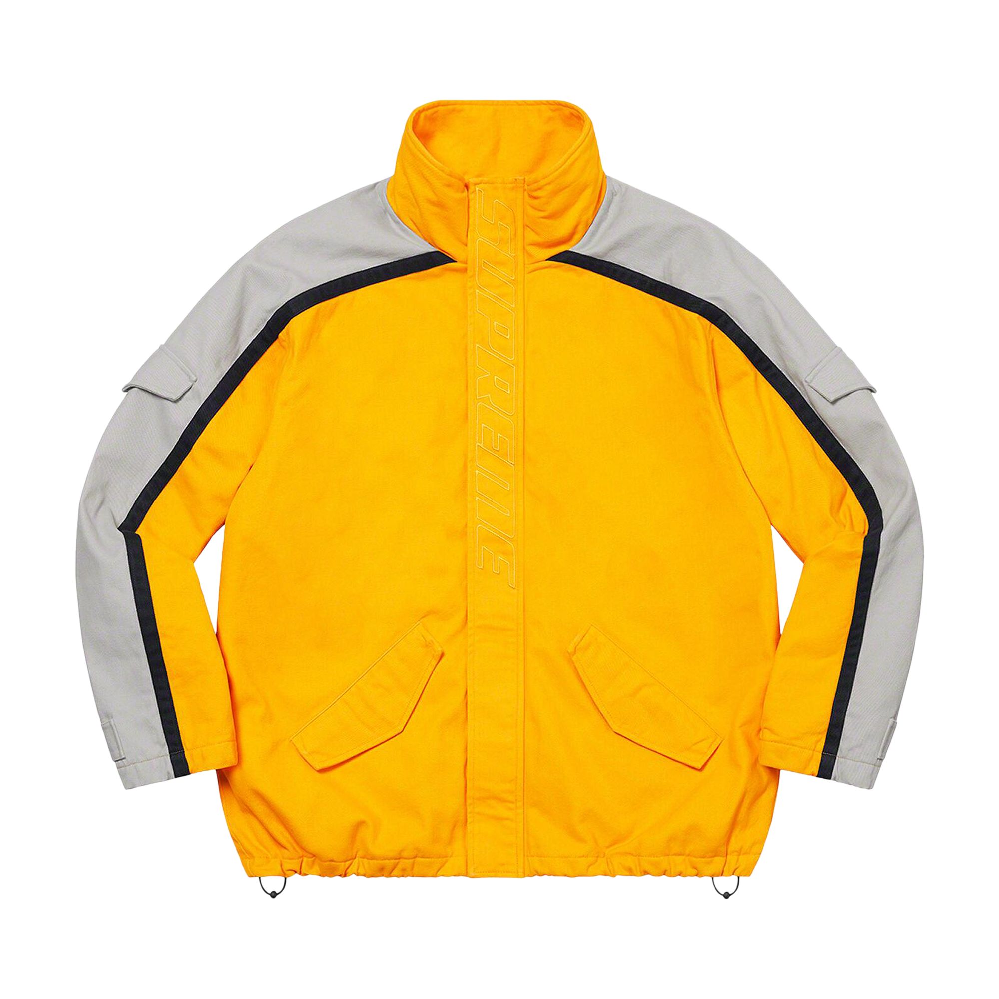 Supreme Brushed Twill Zip Jacket 'Yellow' | Men's Size XL