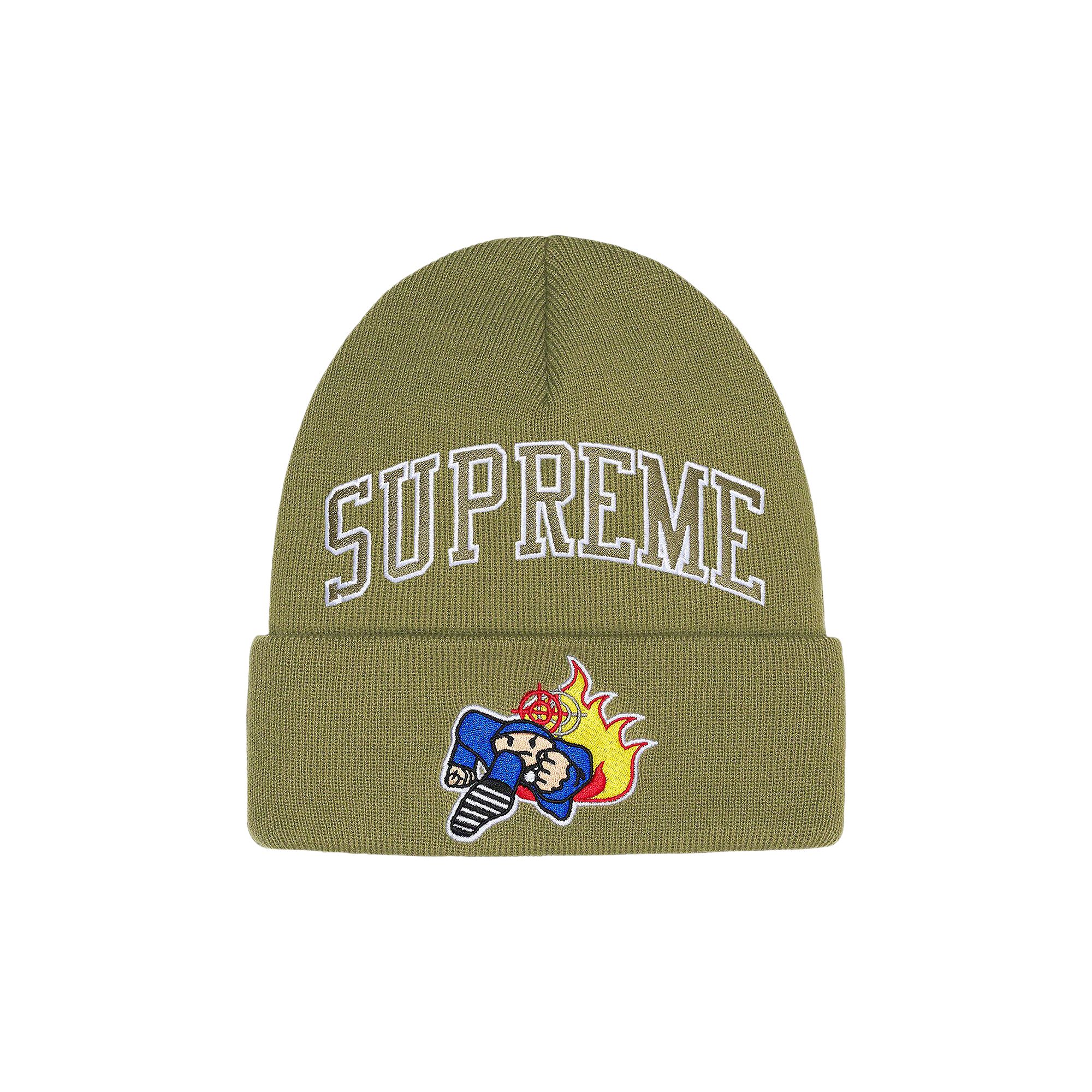 Pre-owned Supreme X Duck Down Records Beanie 'light Olive' In Green