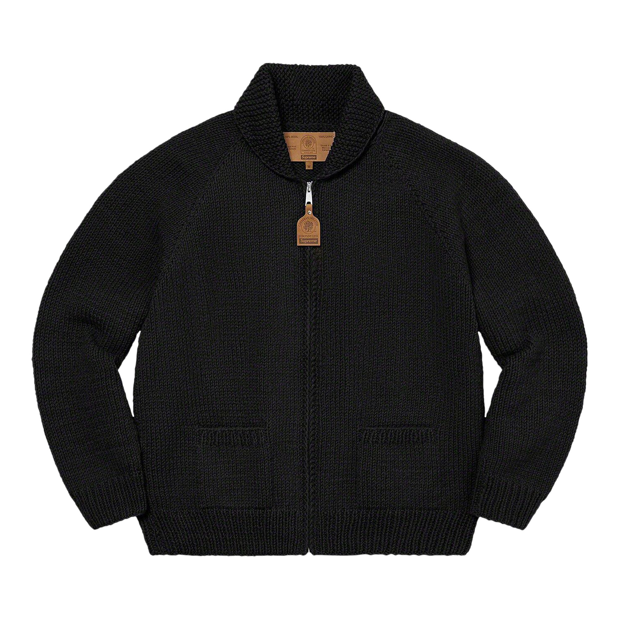 Pre-owned Supreme Box Logo Cowichan Sweater 'black'