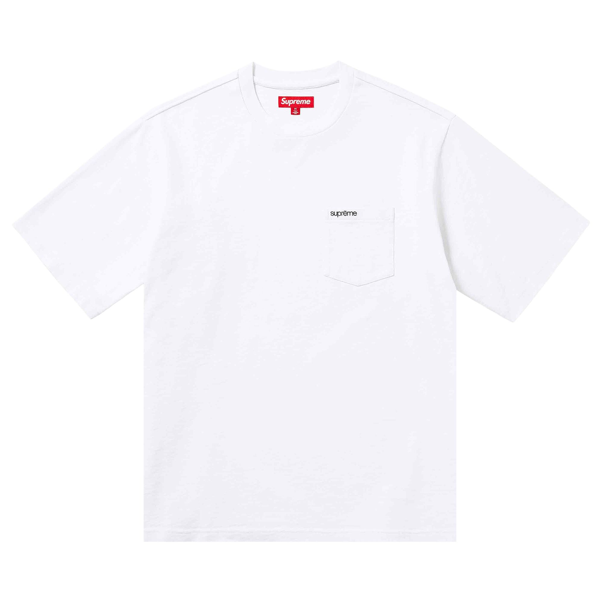 Pre-owned Supreme Short-sleeve Pocket Tee 'white' | Men's Size L