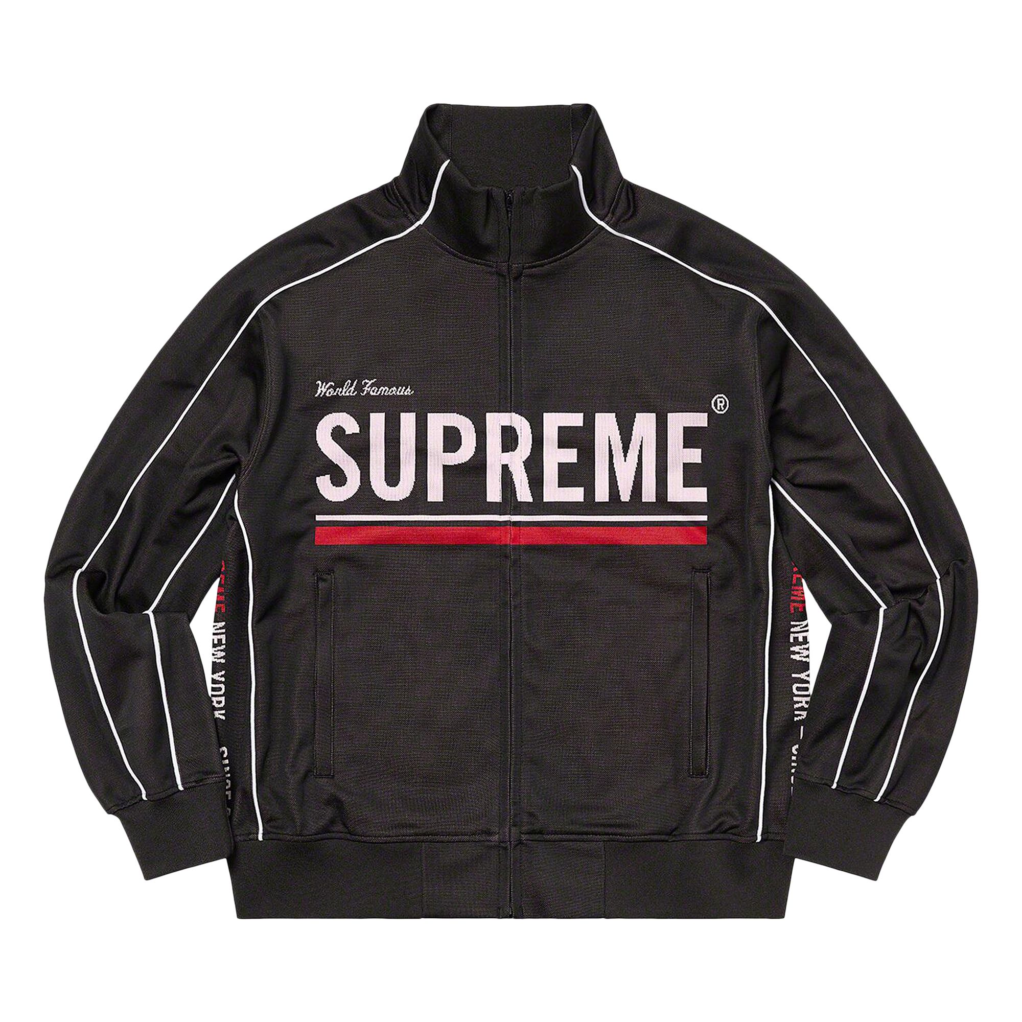 Supreme World Famous Jacquard Track Jacket 'Black' | Men's Size M