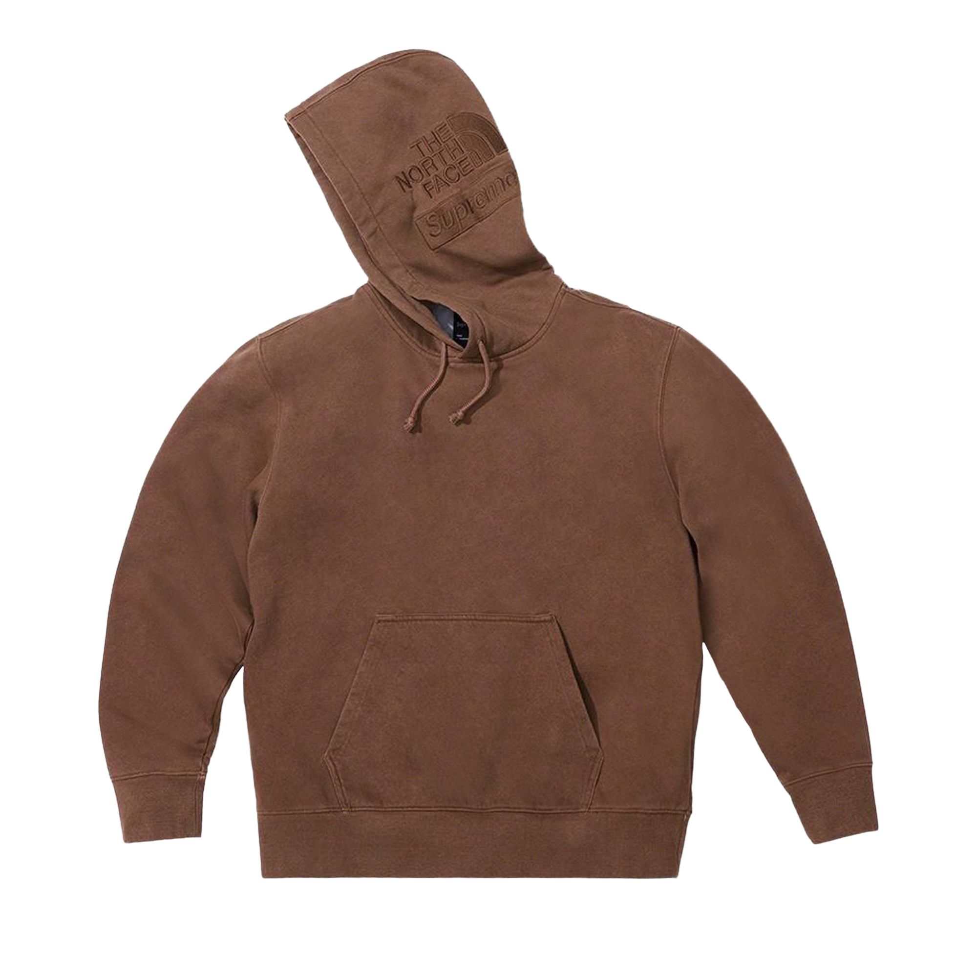 Supreme x The North Face Pigment Printed Hooded Sweatshirt 'Brown' | Men's Size 2XL