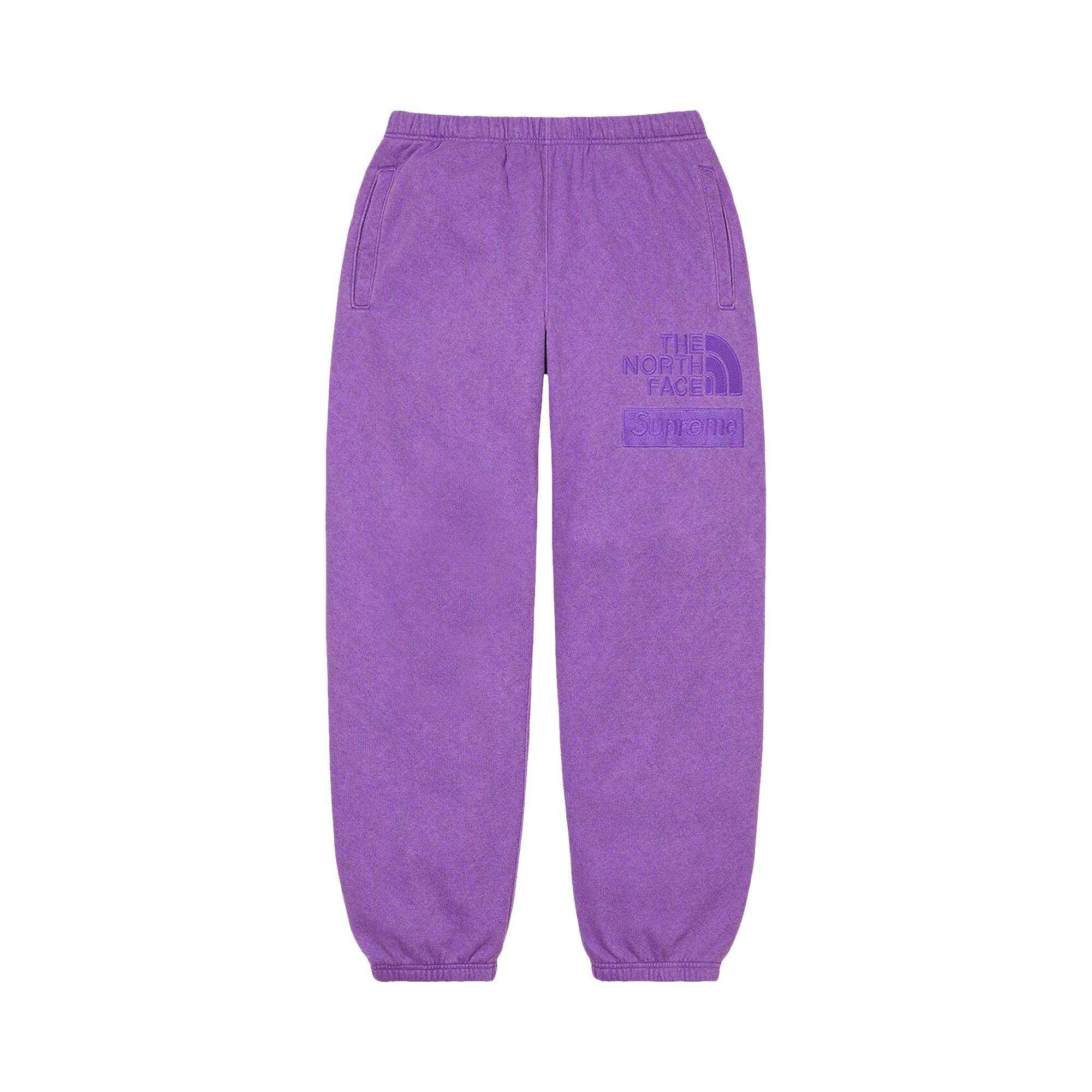 Pre-owned Supreme X The North Face Pigment Printed Sweatpant 'purple'