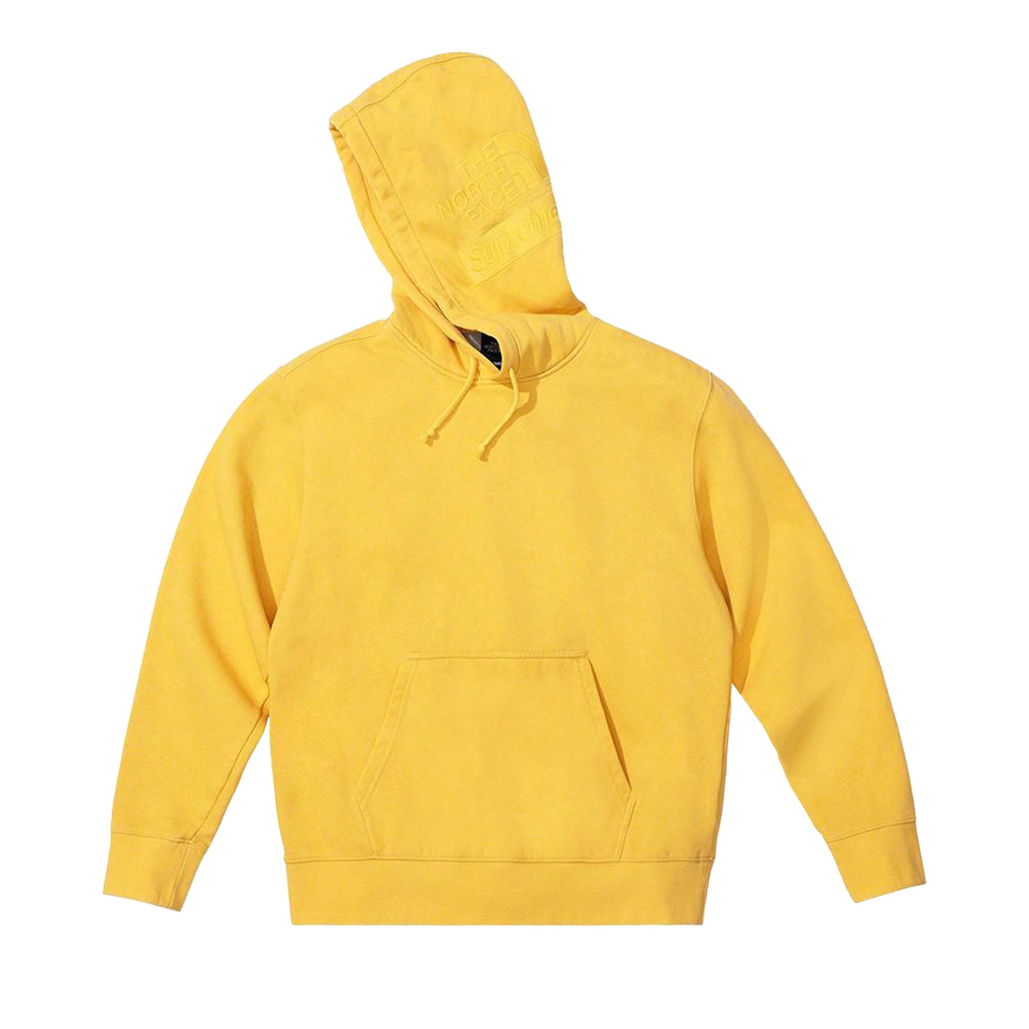 Pre-owned Supreme X The North Face Pigment Printed Hooded Sweatshirt 'yellow'