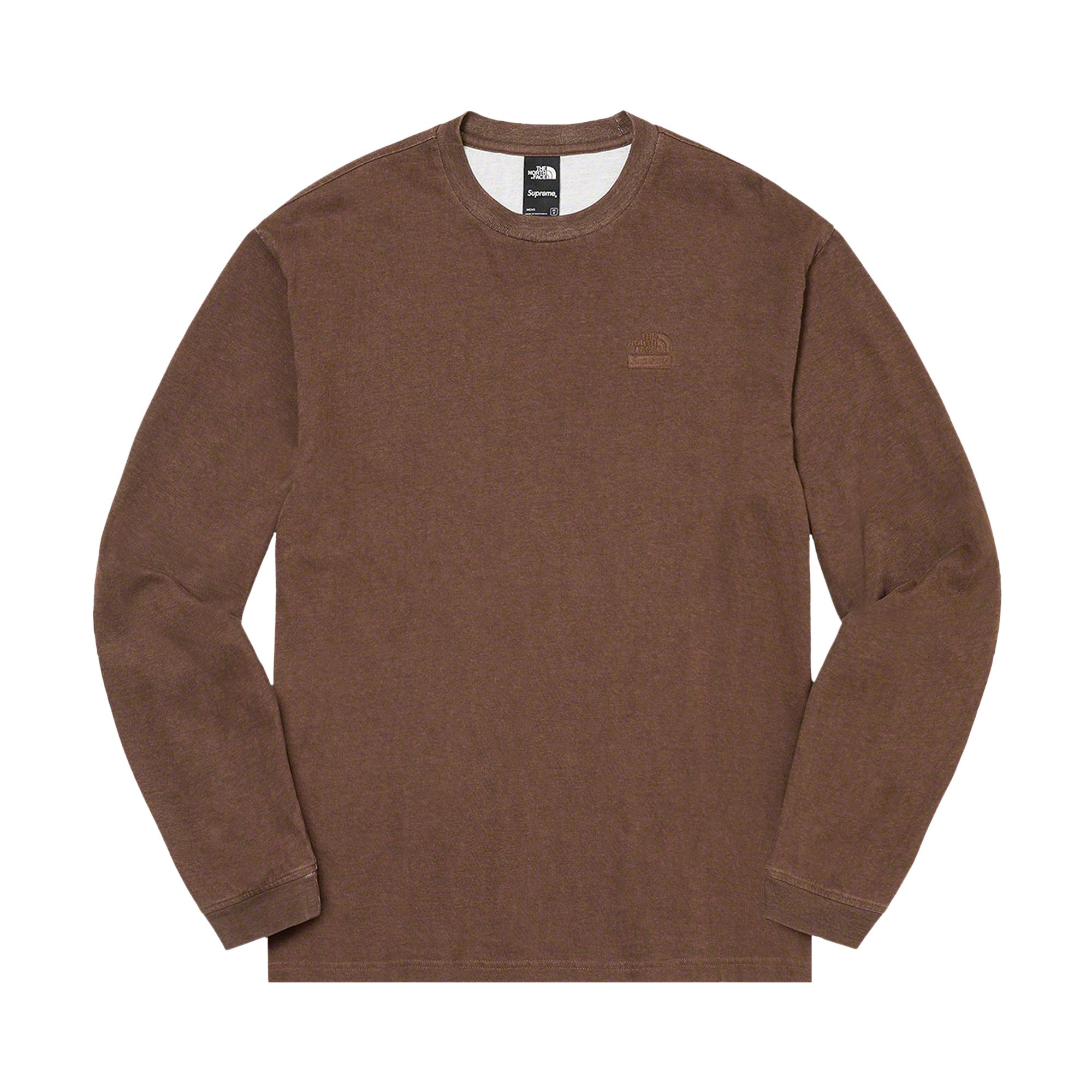 Supreme x The North Face Pigment Printed Long-Sleeve Top 'Brown' | Men's Size XL