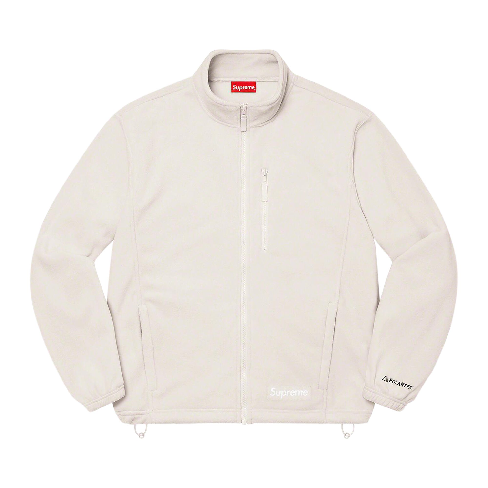 Pre-owned Supreme X Polartec Zip Jacket 'stone' In Cream