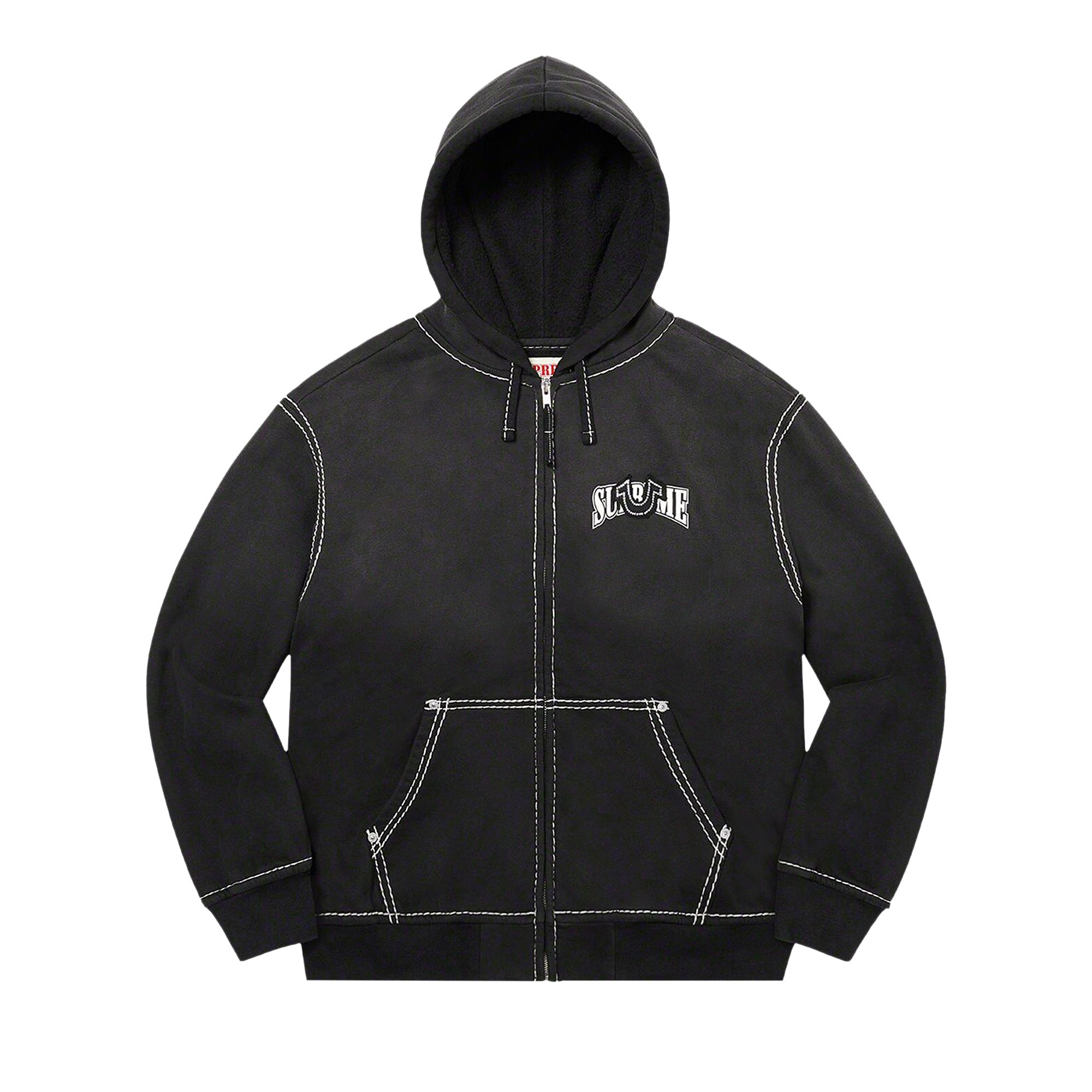 Pre-owned Supreme X True Religion Zip Up Hooded Sweatshirt 'black'