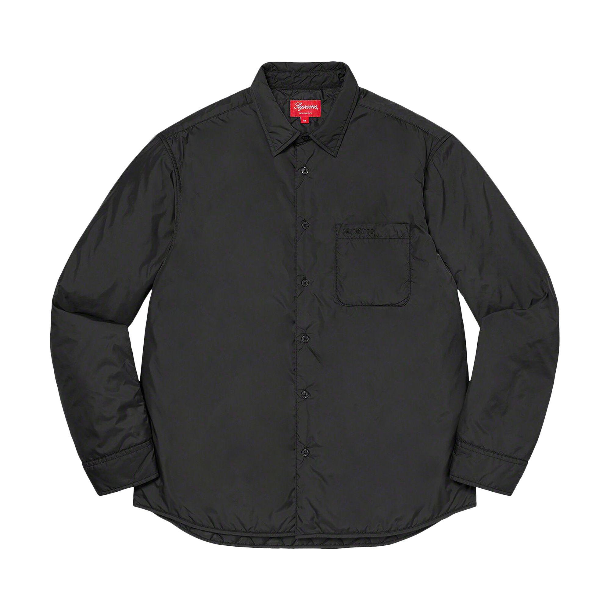 Pre-owned Supreme Nylon Filled Shirt 'black' | Men's Size M